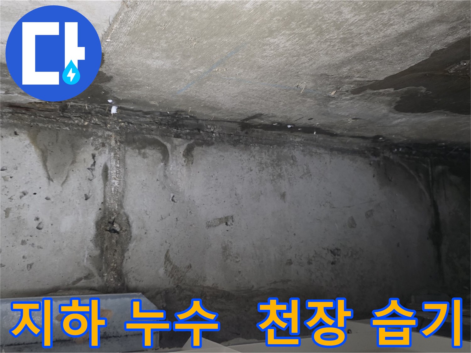 오남 두산아파트 지하 누수 - 천장 습기 확산