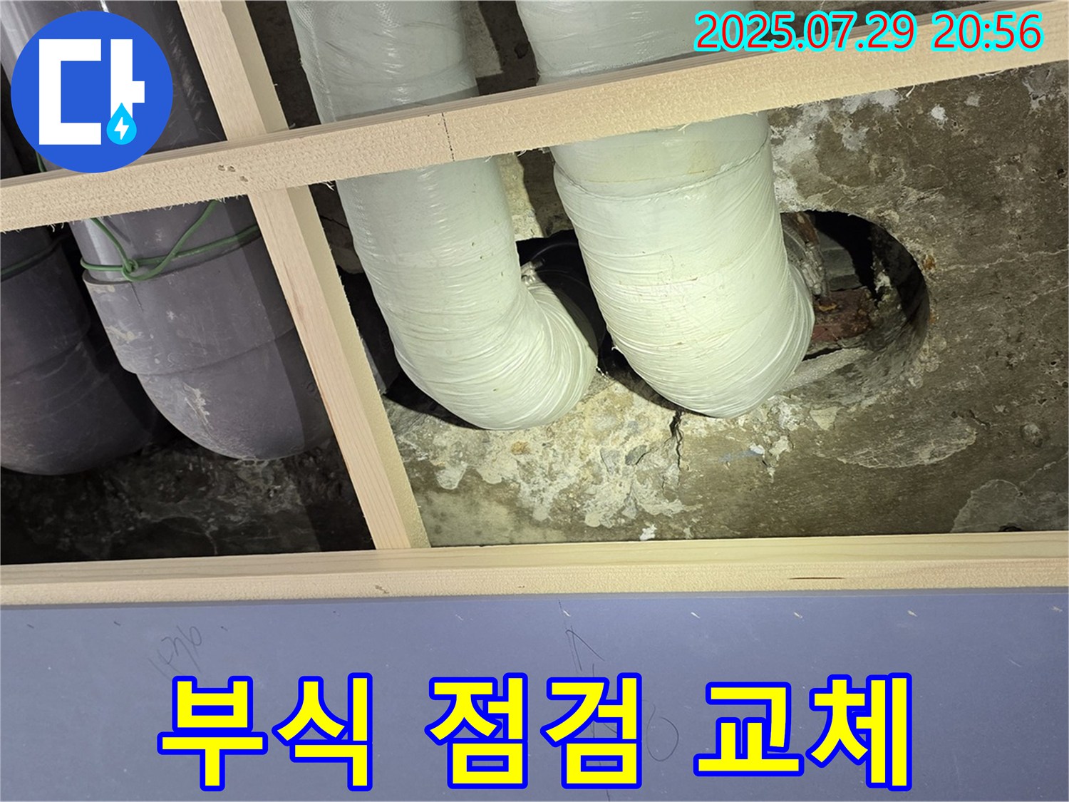 서초구 동광로 판테옹빌라 천장 누수 - 배관 부식 상태 점검 및 교체 결정