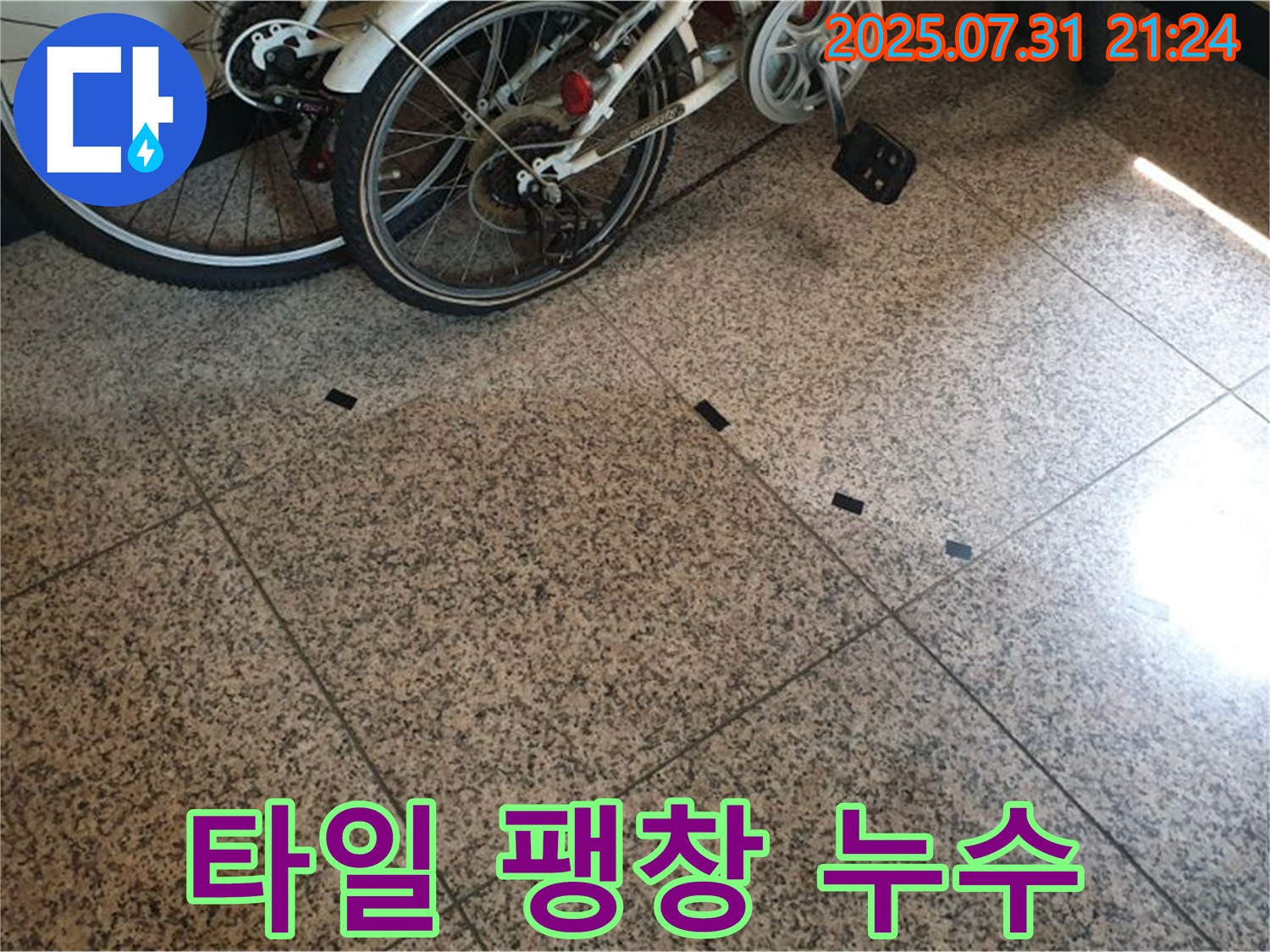 고양시 덕양구 동산동 누수 - 타일이 팽창되어 솟아오른 누수 현장