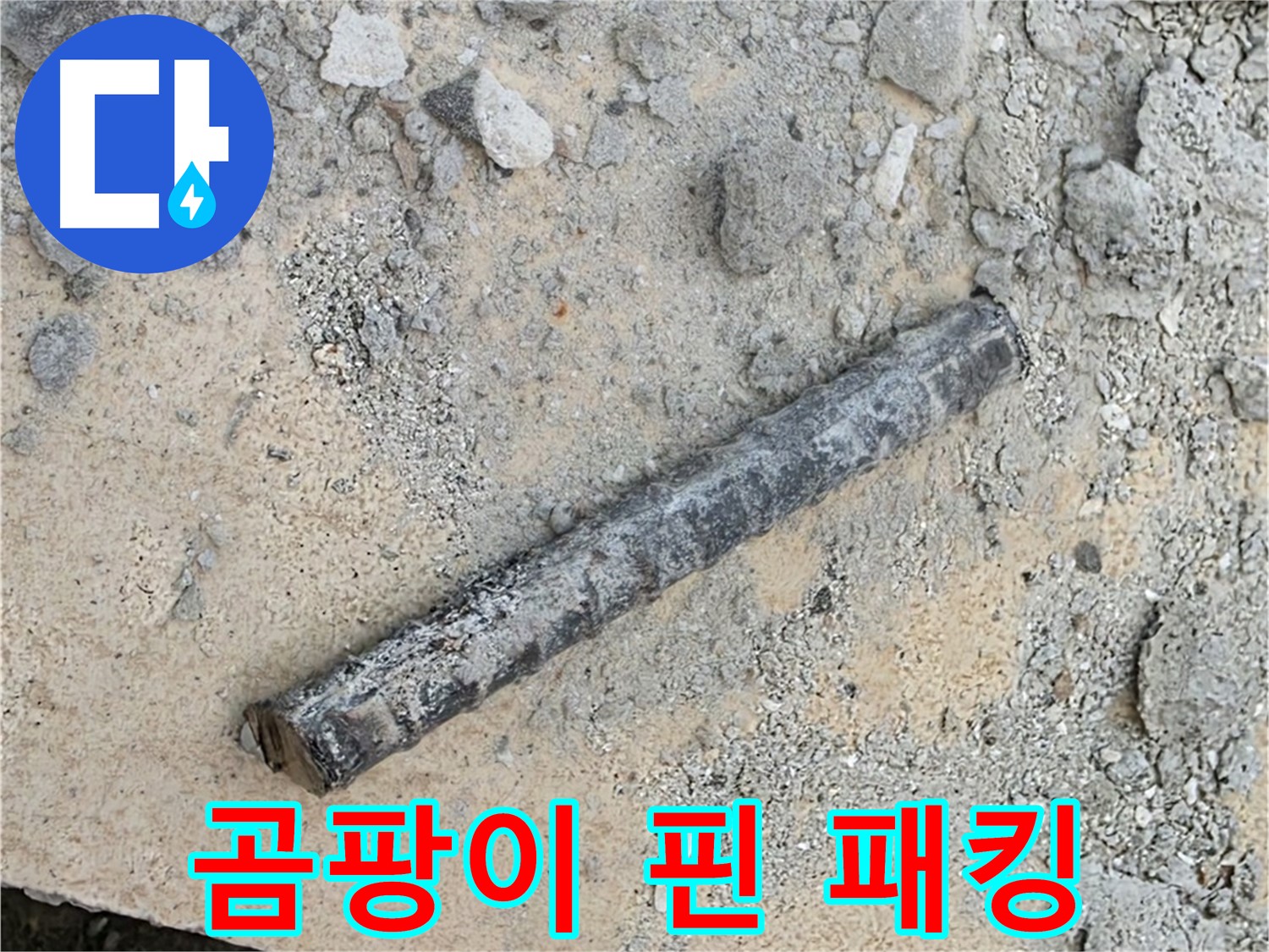 쇠 막대 옆 곰팡이 핀 고무 패킹 - 습기 때문?