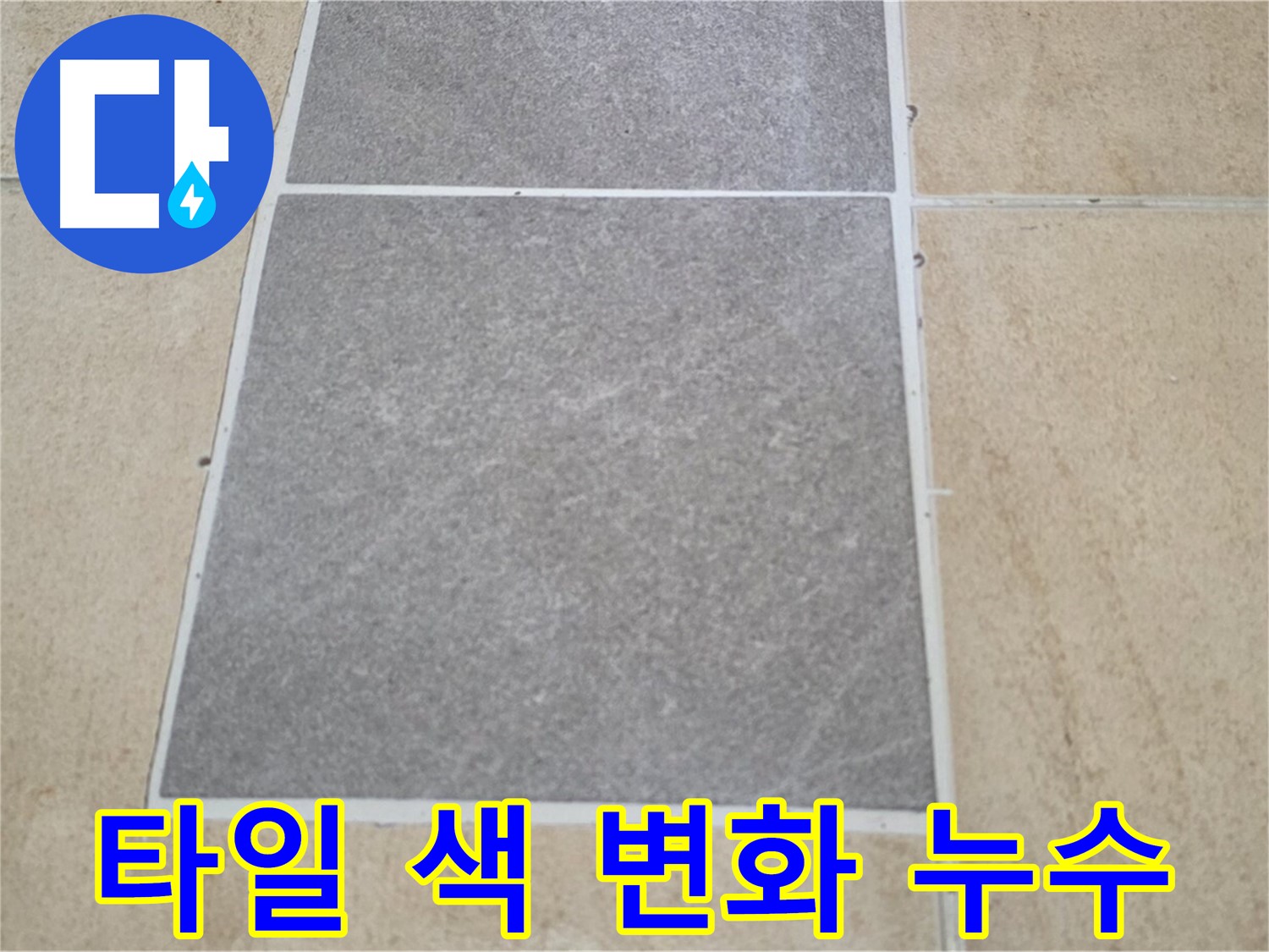 양주 삼숭동 아파트 - 타일 색상 변화와 누수 간의 연관성을 분석하고 있습니다.