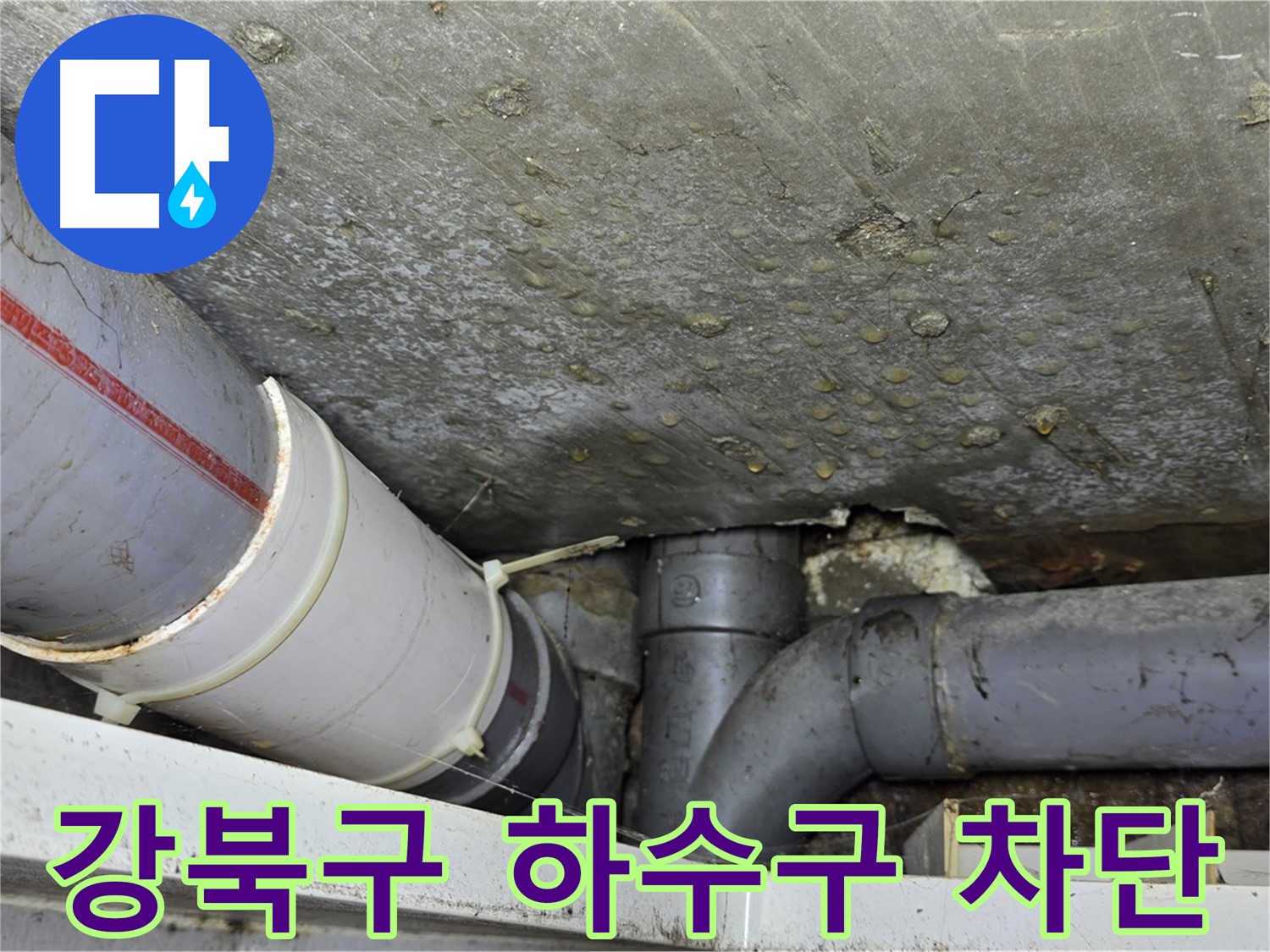 강북구 수유동 삼광빌라 누수 - 하수구 누수 완벽하게 차단