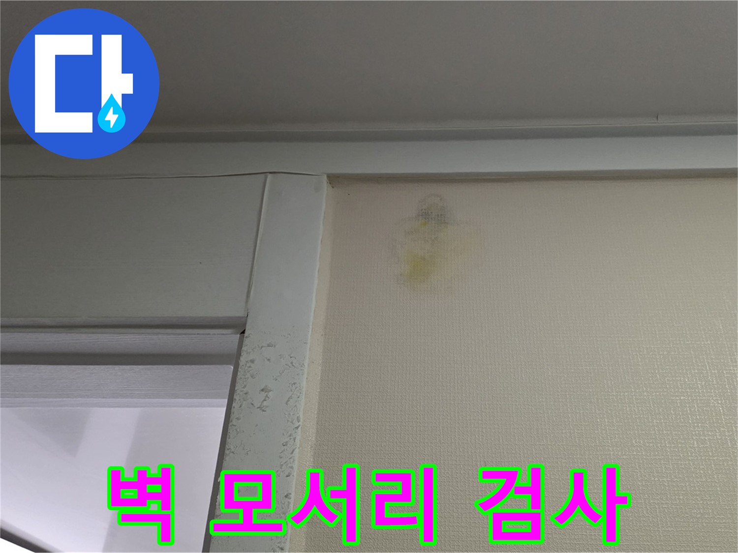 분당 운중동 산운마을 아파트 - 벽 모서리 습기 초기 누수 의심, 가스식 탐지