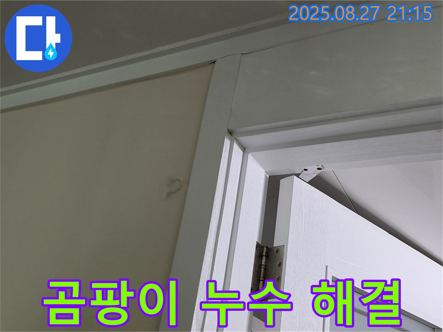 성남 분당 운중동 산운마을 아파트 문틀 곰팡이 누수 - 곰팡이와 누수, 두 가지 문제를 시원하게 해결해 드립니다.