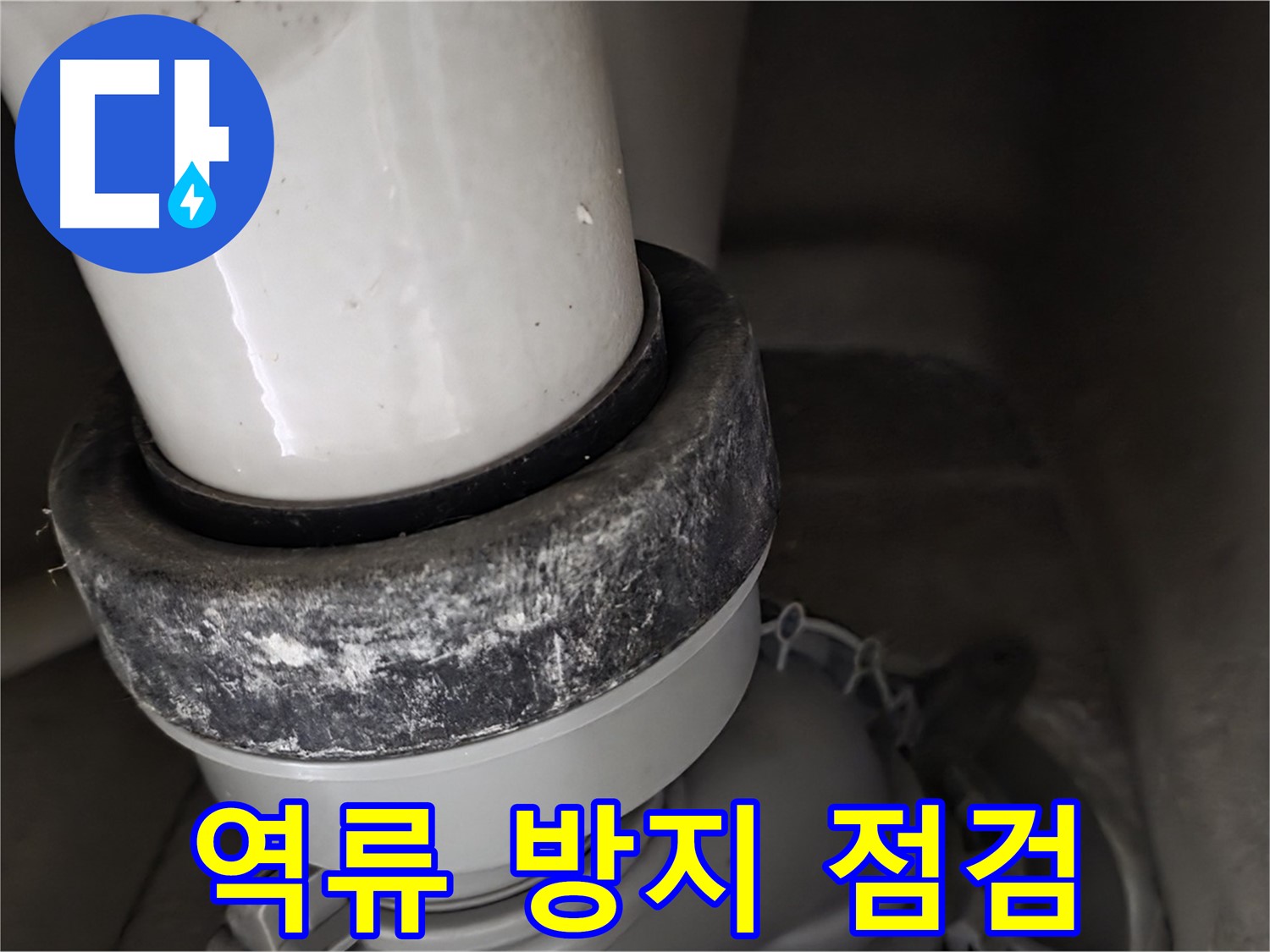 성남시 분당구 운중동 산운마을 변기 누수 - 오물 역류 방지를 위한 배관 점검