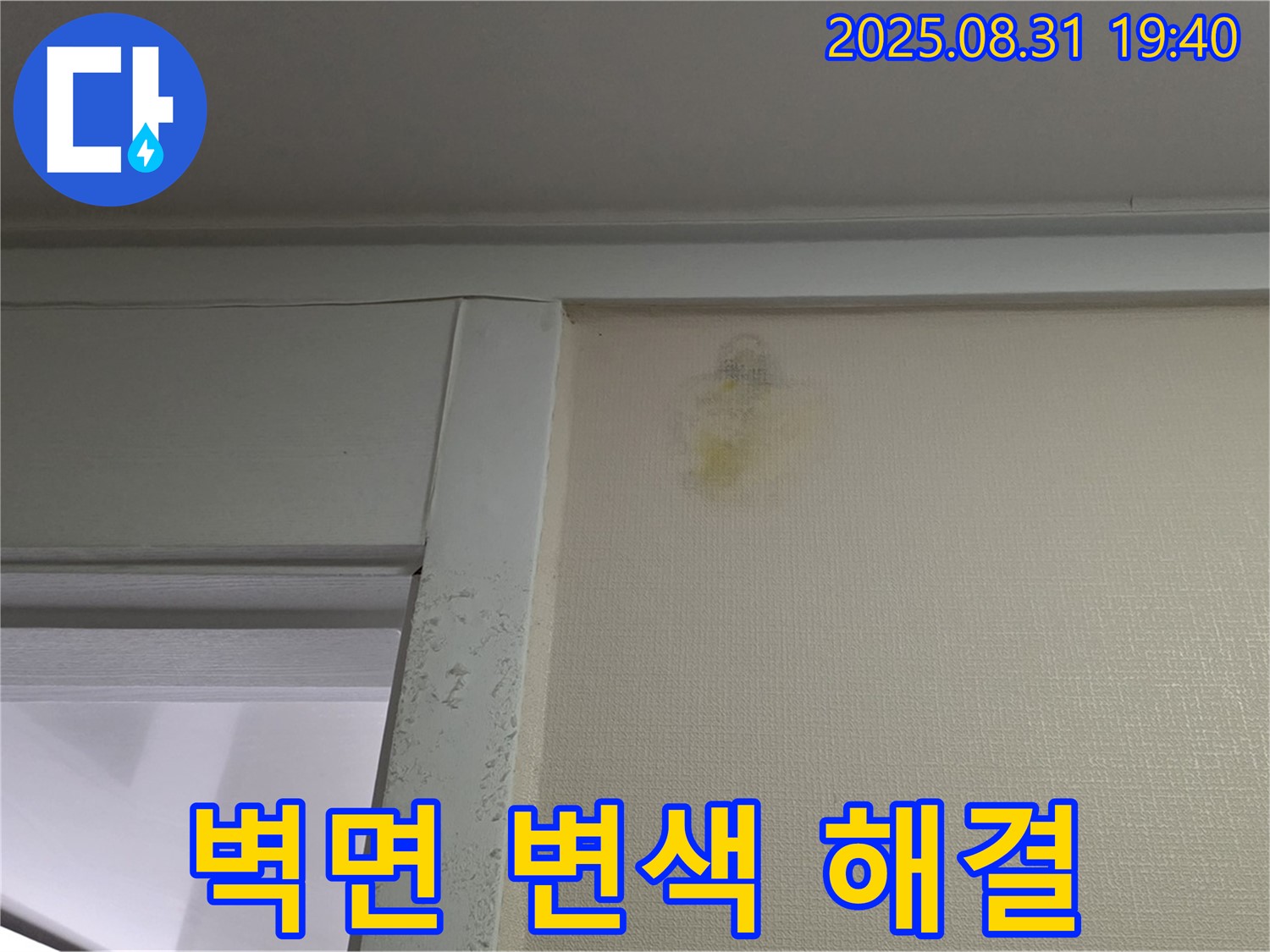 벽면 변색 해결 - 성남 분당 산운로 누수 - 완벽 해결