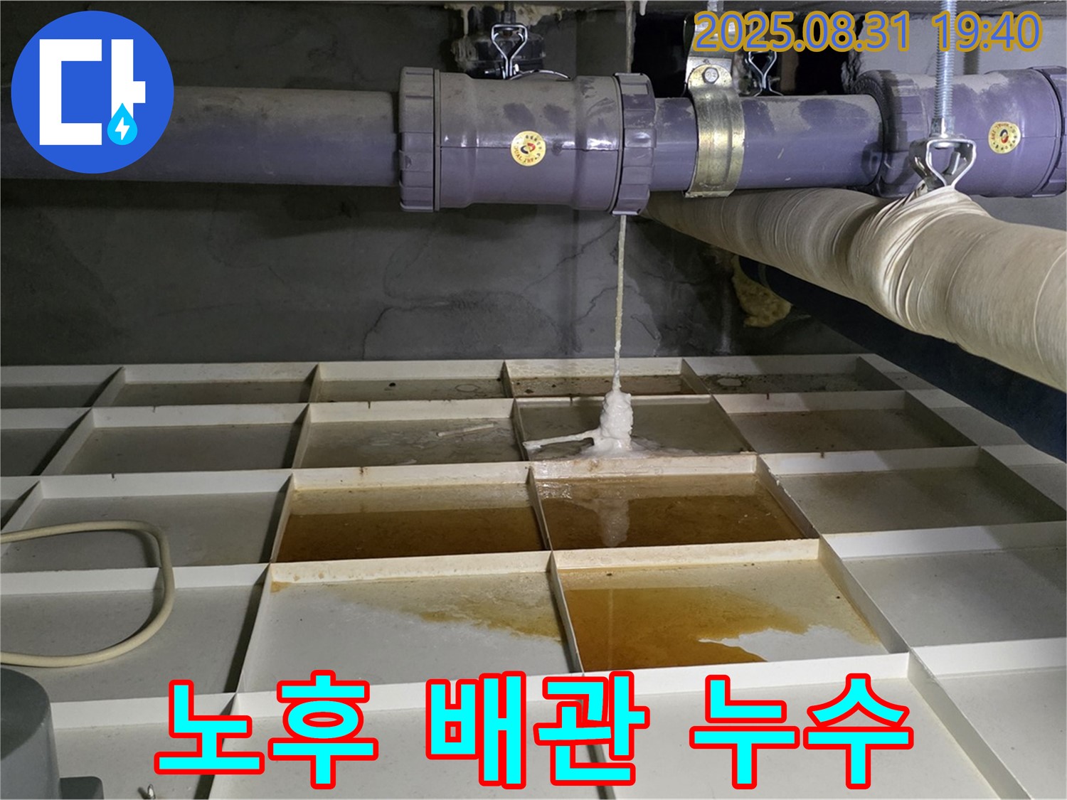분당 산운로 누수 - 오래된 배관에서 누수 발생 - 꼼꼼한 점검이 필요합니다.