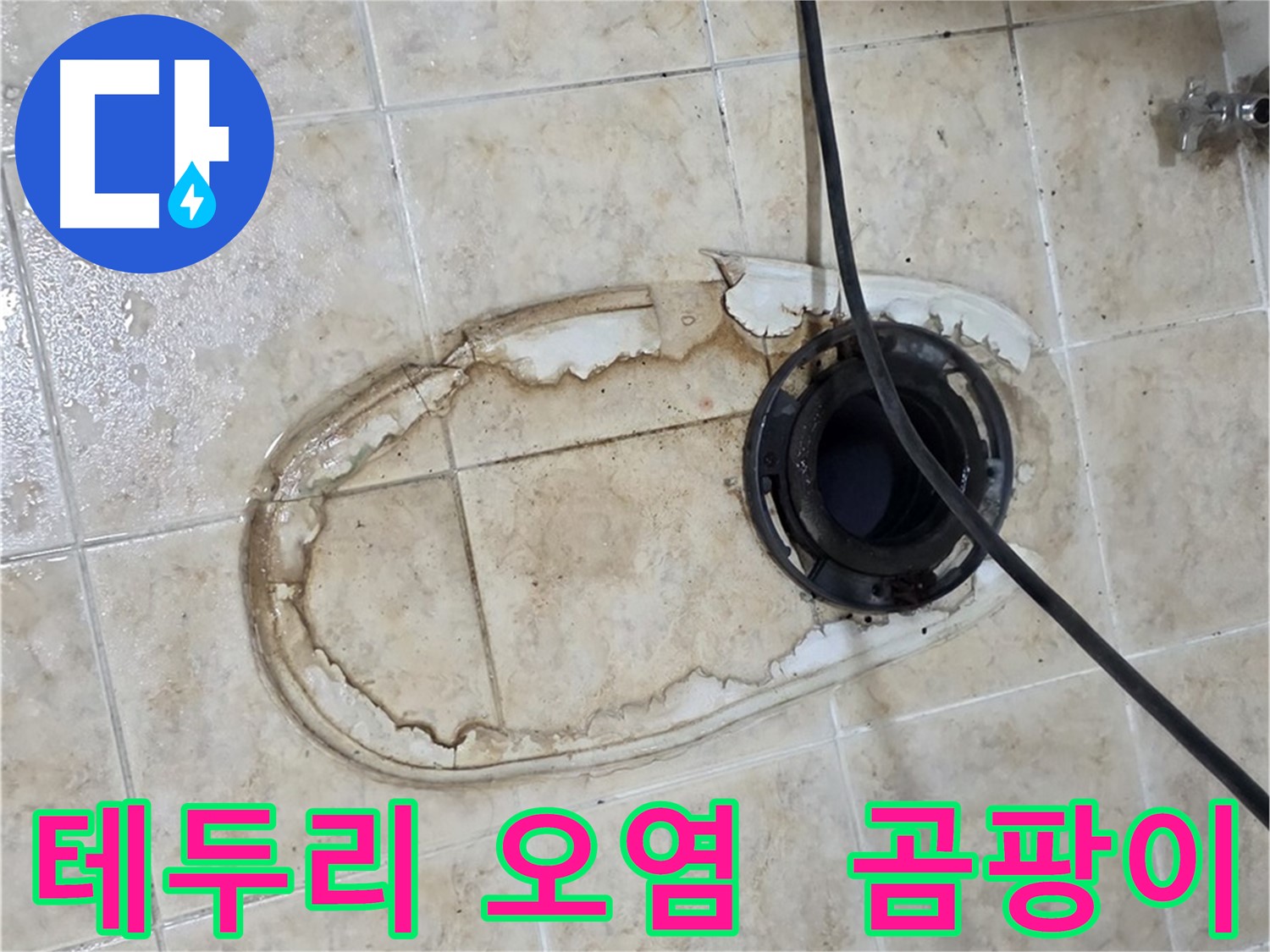 변기 누수 - 테두리 오염 - 곰팡이