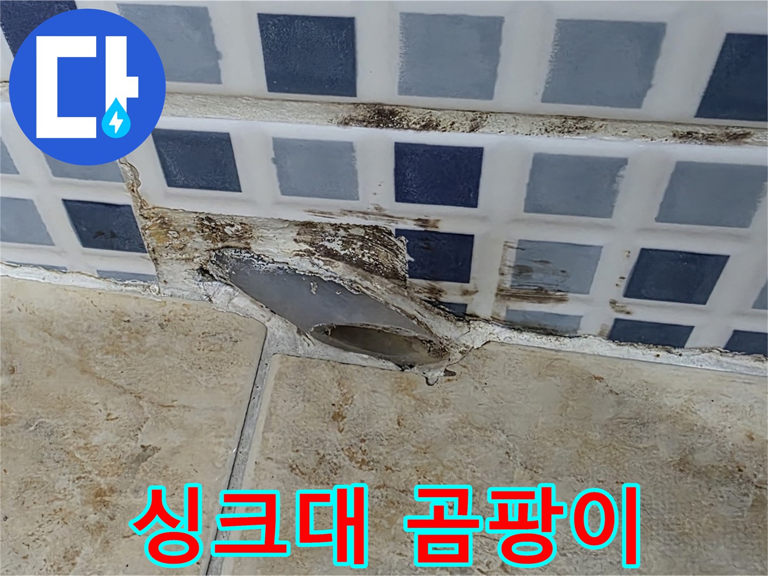 싱크대 하부장 곰팡이 - 설마 누수 때문일까요?