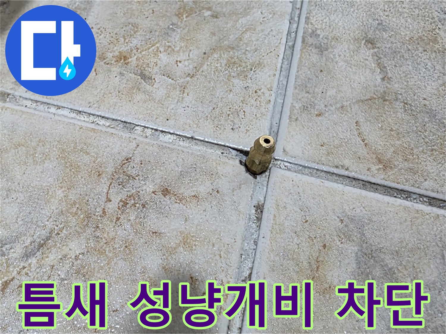 틈새 성냥개비 차단 - 타일 틈새에 꽂힌 성냥개비, 중랑구 누수 완벽 차단 시공으로 해결합니다.