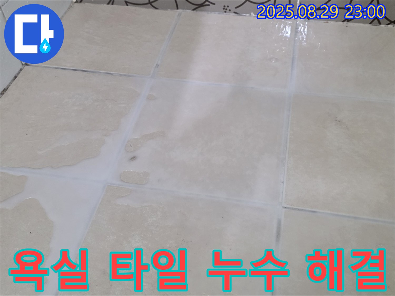 서광아파트 욕실 타일 누수 해결 - 양주시 백석읍 누수 전문 업체의 완벽 시공