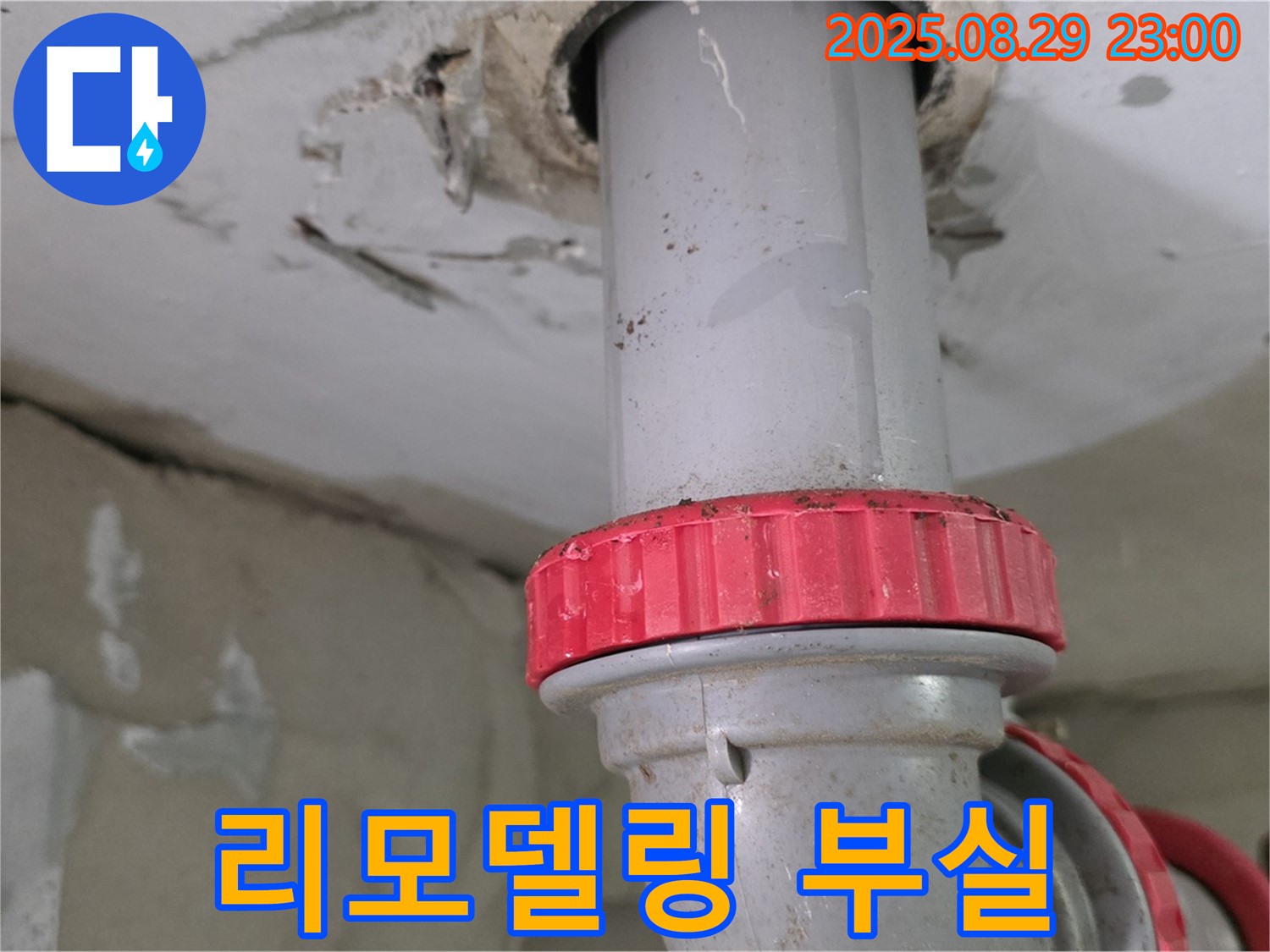 양주 백석 서광아파트 누수 - 윗집 리모델링 부실 공사로 인한 하수 배관 누수