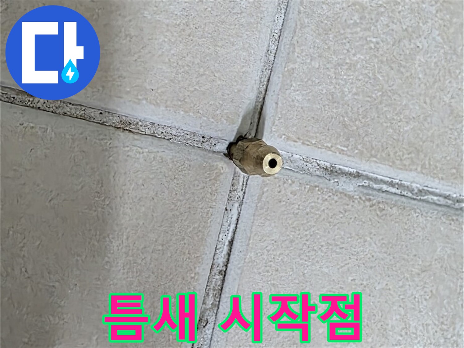 양주 백석 서광아파트 누수 - 타일 틈새는 누수 해결의 중요한 시작점입니다.