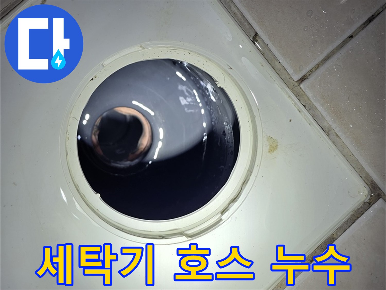 양주 백석 서광아파트 세탁기 호스 누수 - 조임 불량, 간단 조치