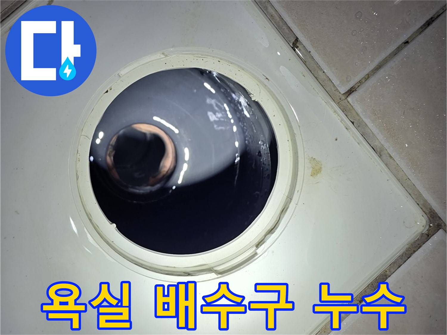 욕실 유가 안쪽의 습한 배관 연결 부위