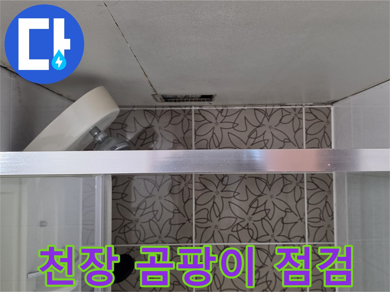양주시 백석읍 서광아파트 욕실 천장 곰팡이 - 누수 현장 꼼꼼하게 점검