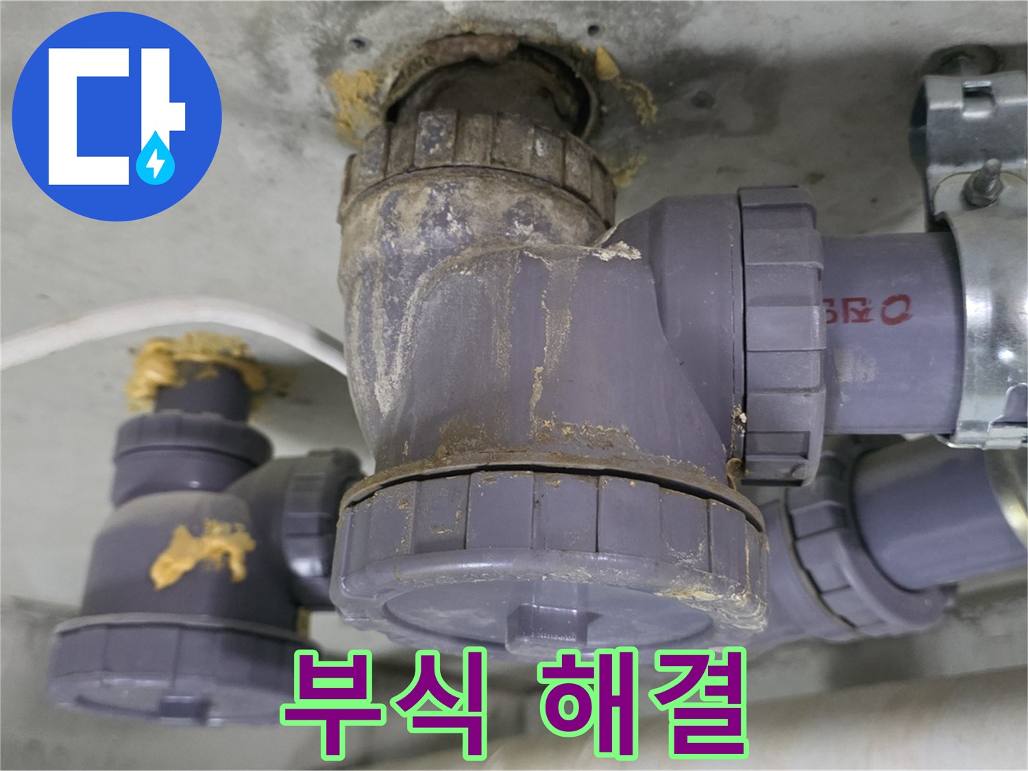 배수관 부식 문제 해결 - 새 배관으로 교체하여 안심입니다.