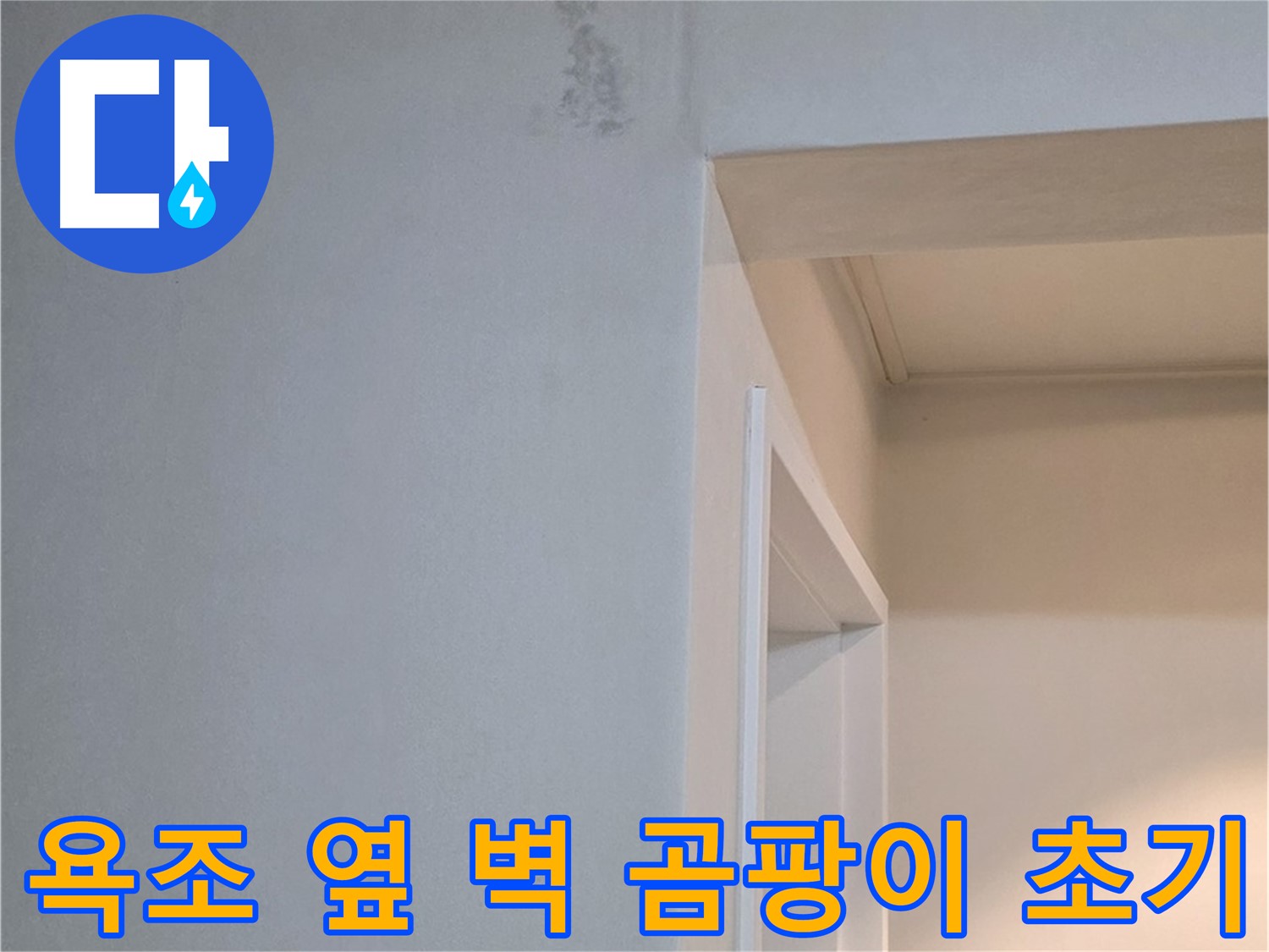 욕조 옆 벽 곰팡이 초기 - 곰팡이는 건강에 해로울 수 있으므로 주의해야 합니다.