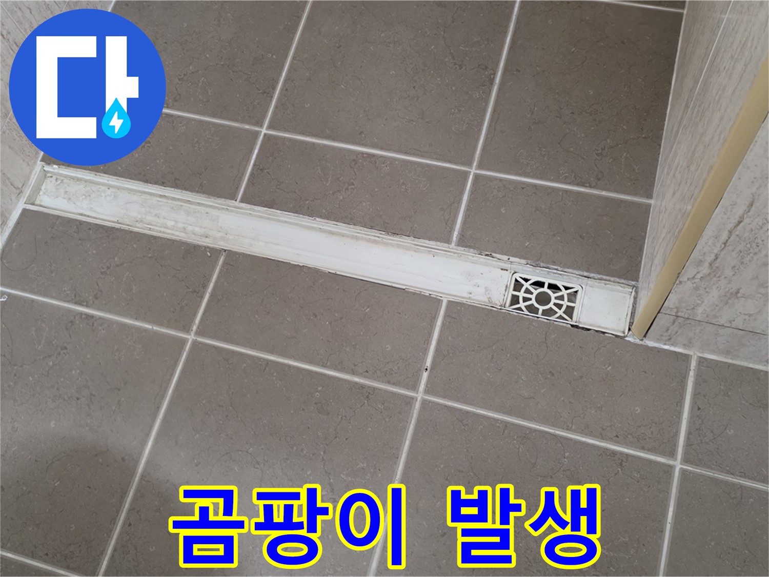 포천 일동 운악청계로 욕실 - 트렌치 주변 곰팡이 발생으로 인한 미관 저해