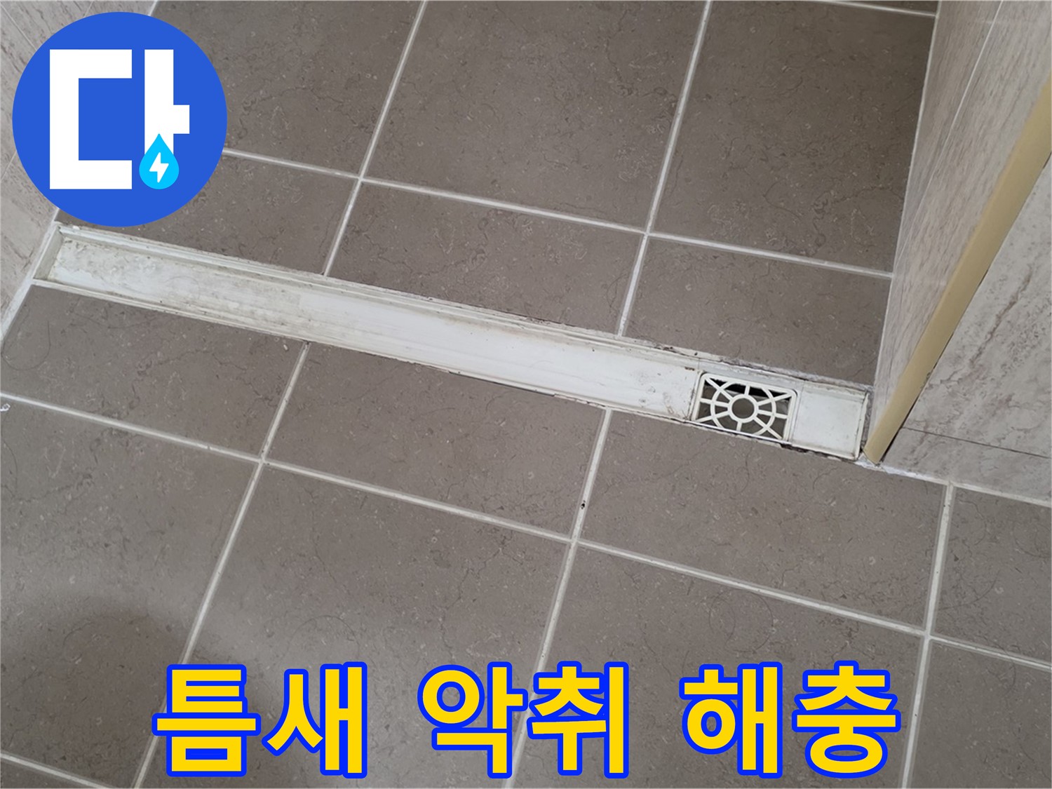 포천 일동면 운악청계로 욕실 - 트렌치 덮개 틈새 벌어짐으로 인한 악취 및 해충 유입