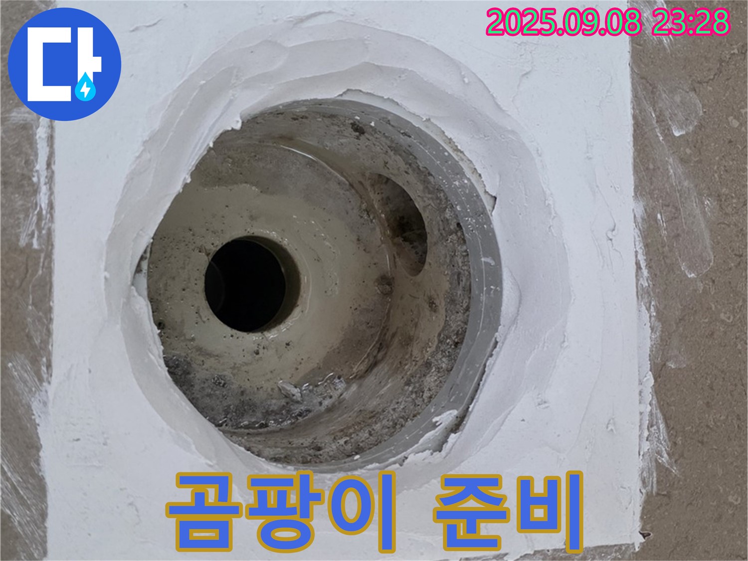포천시 일동면 아파트 욕실 배수구 주변 누수 - 곰팡이 제거를 위한 준비 완료
