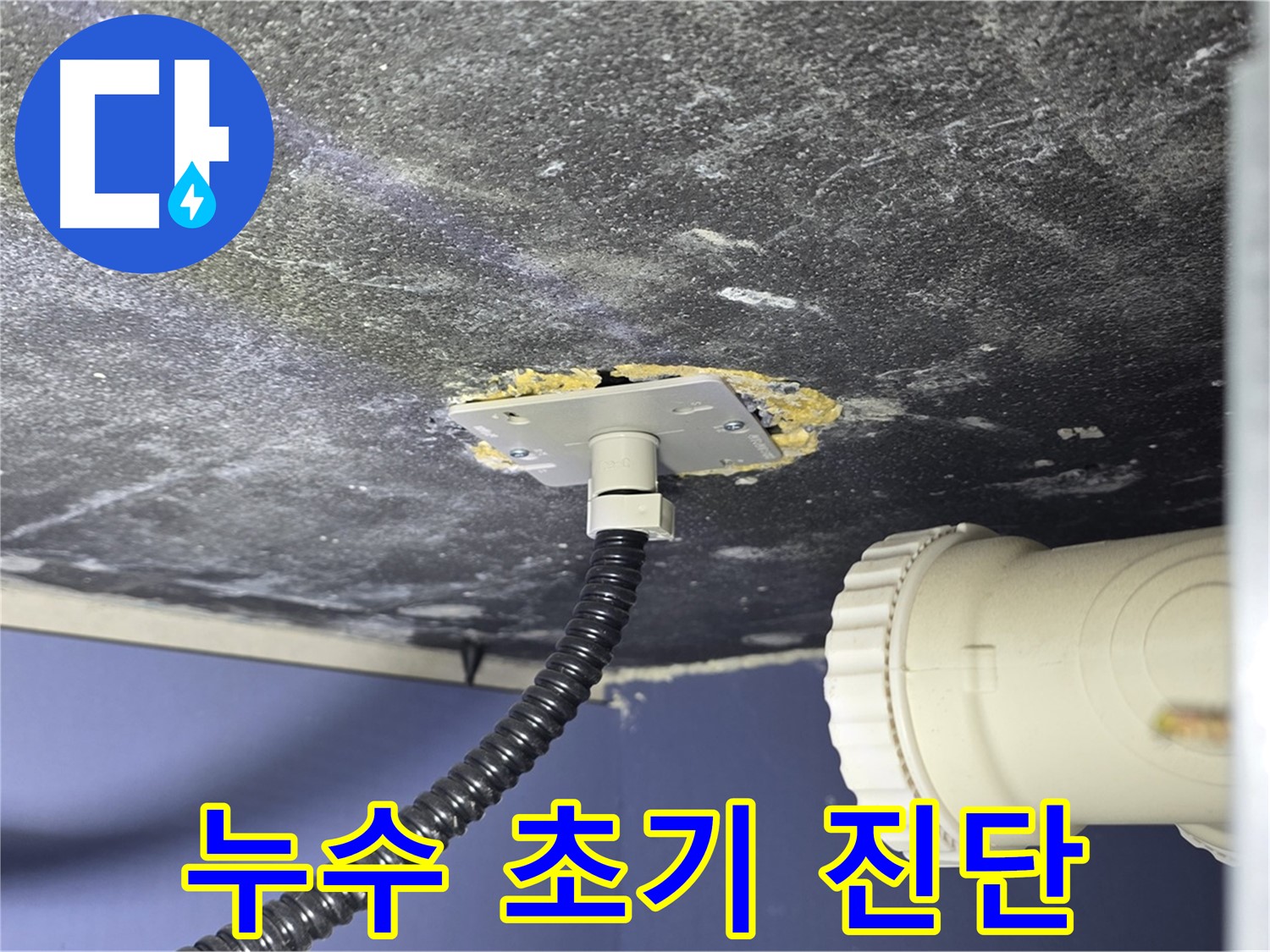운정어반프라임 욕조 누수 - 누수 초기 진단 과정에서 배수관 연결부를 확인하는 모습