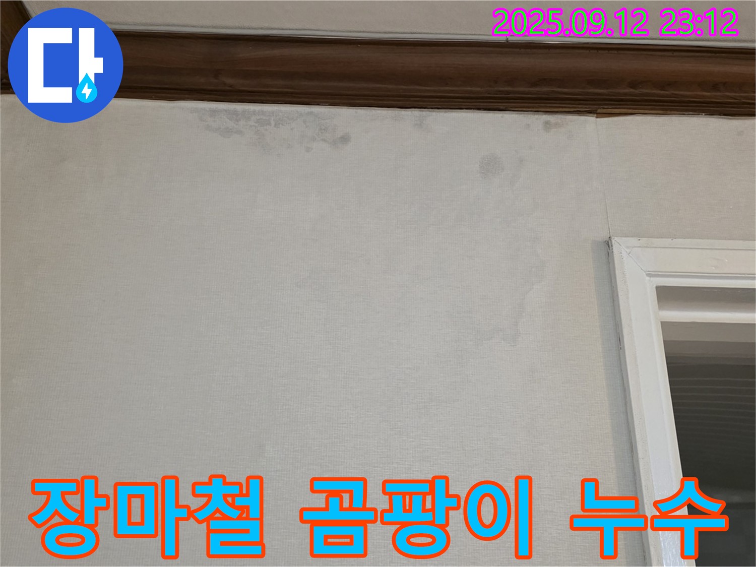 노원구 중계동 현대5차 아파트 벽 누수 - 장마철 습기, 곰팡이 확산 주의