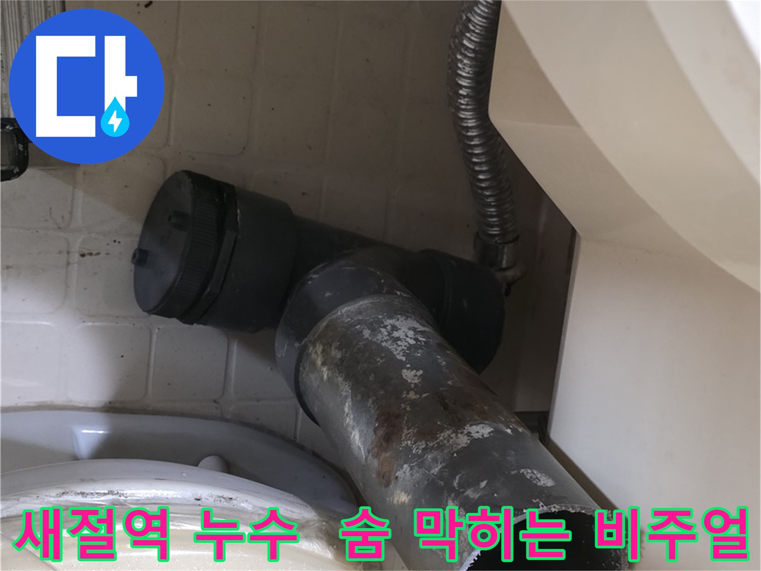 새절역 변기 오수관 누수 - 낡은 배관 숨 막히는 비주얼