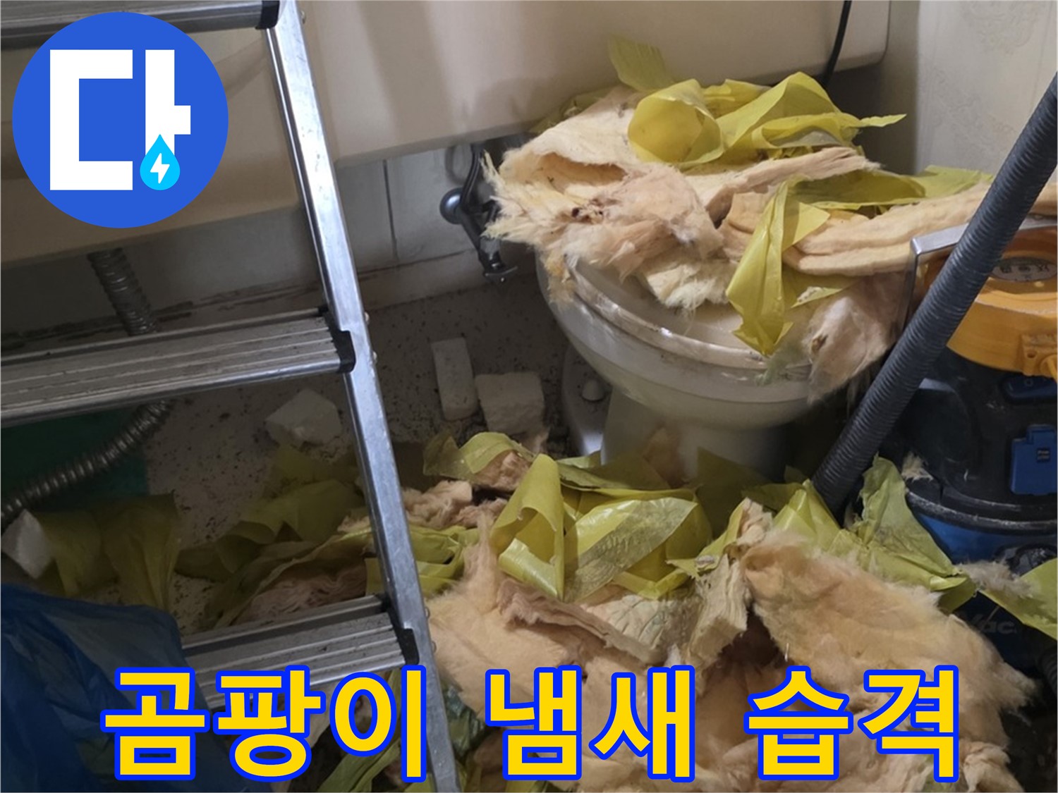 신사동 새절역현대아파트 누수 - 곰팡이 냄새 습격 - 낡은 보온재 문제