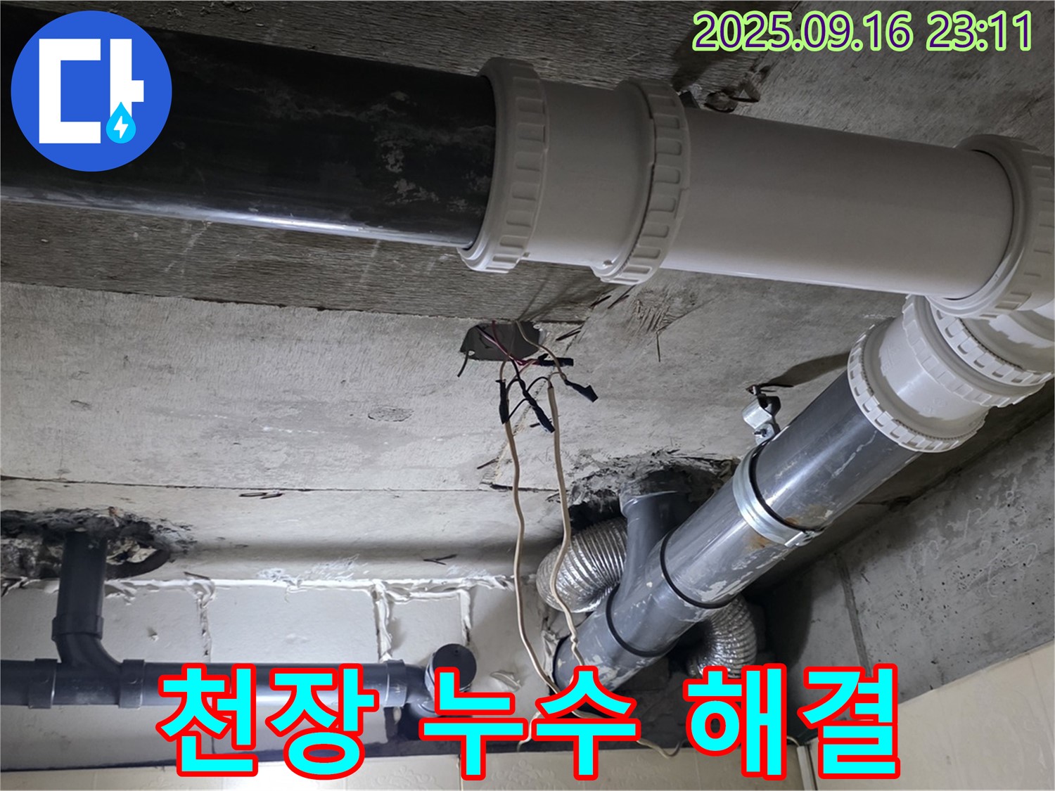 천장 누수 해결 - 신사동 새절역 현대아파트 101동 누수