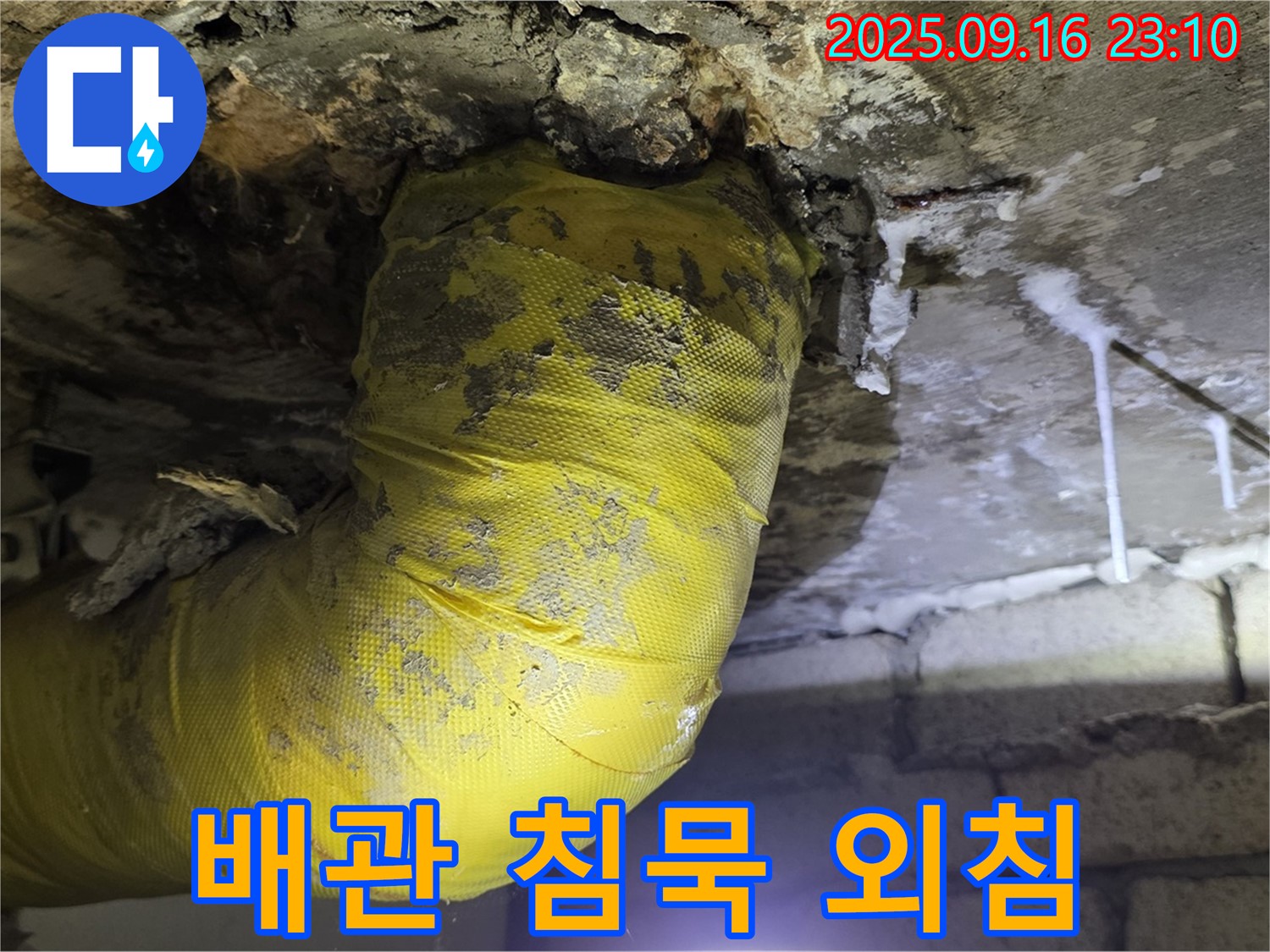 침묵 속 외침 - 노란 배관의 숨겨진 누수를 찾아라!