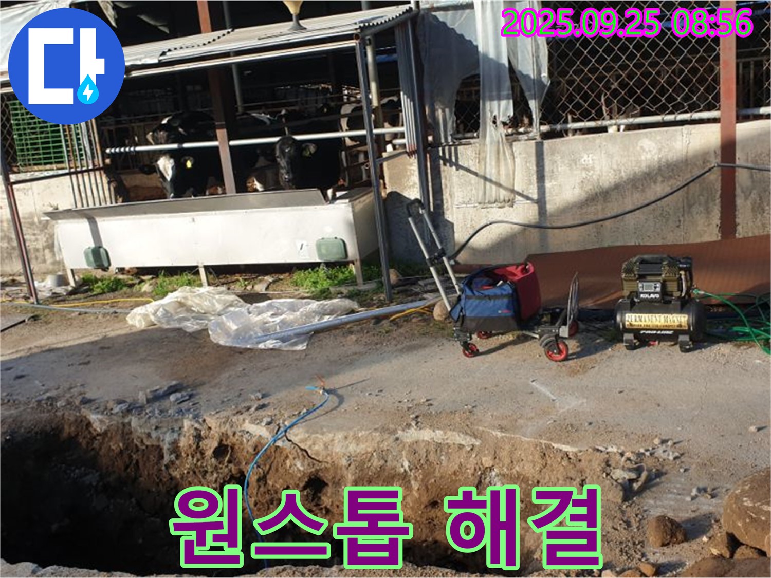양주시 백석읍 복지리 축사 누수 - 누수 탐지부터 완벽 시공까지 원스톱으로 해결해 드립니다 - 고민 끝!