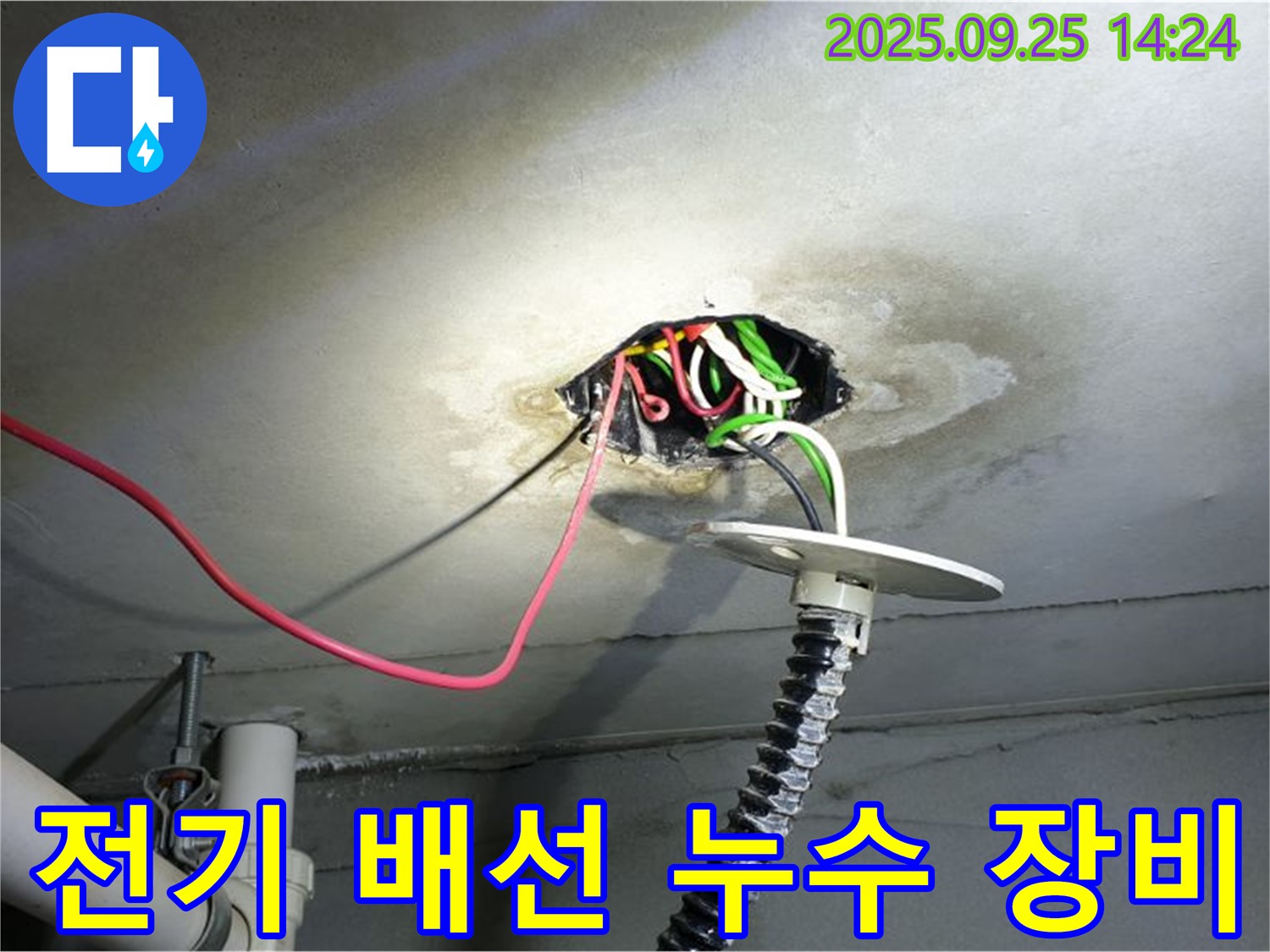 의정부 누수 탐지 - 천장 전기 배선 누수, 최첨단 장비 사용으로 정확한 탐지