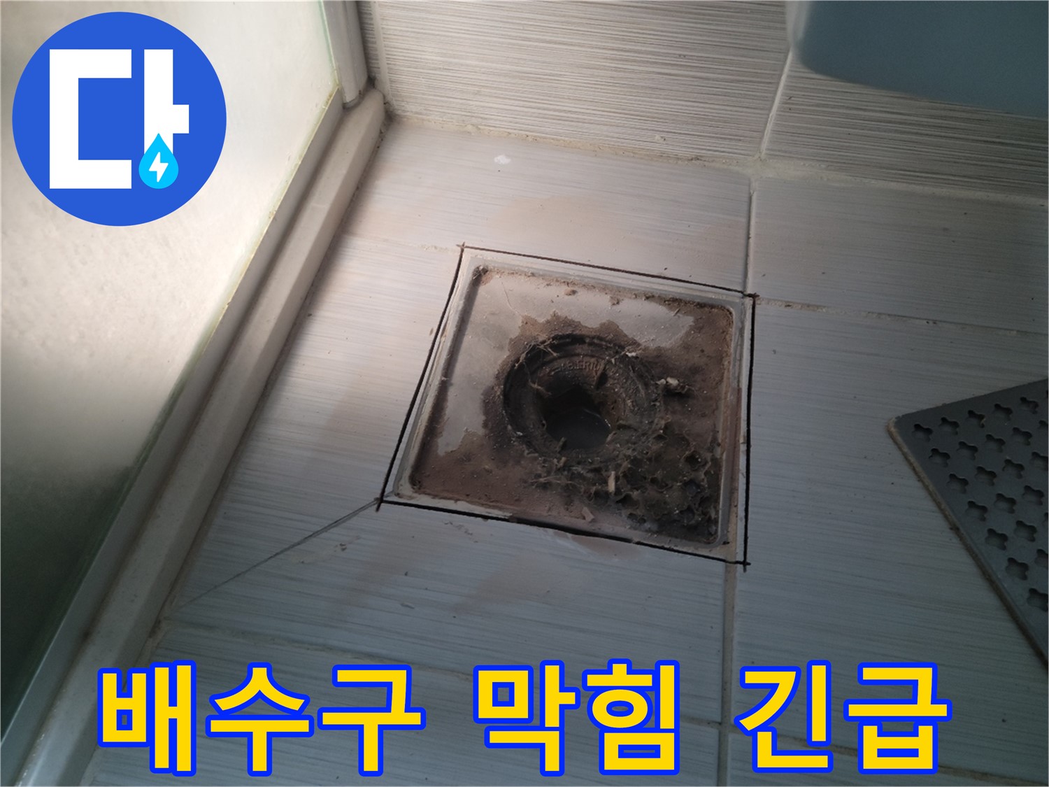 신창비바패밀리 욕실 배수구 - 긴급! 배수구 막힘 발생, 누수 위험!
