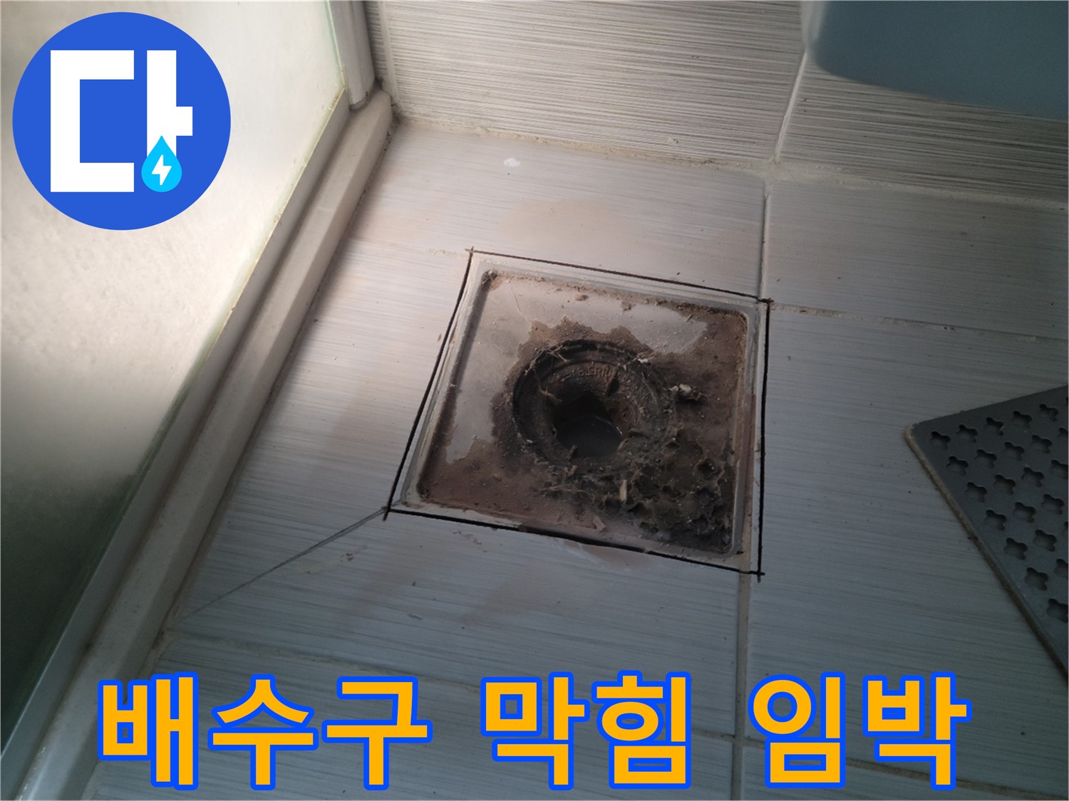신창비바패밀리 욕실 배수구 - 막힘 임박, 누수 비상!