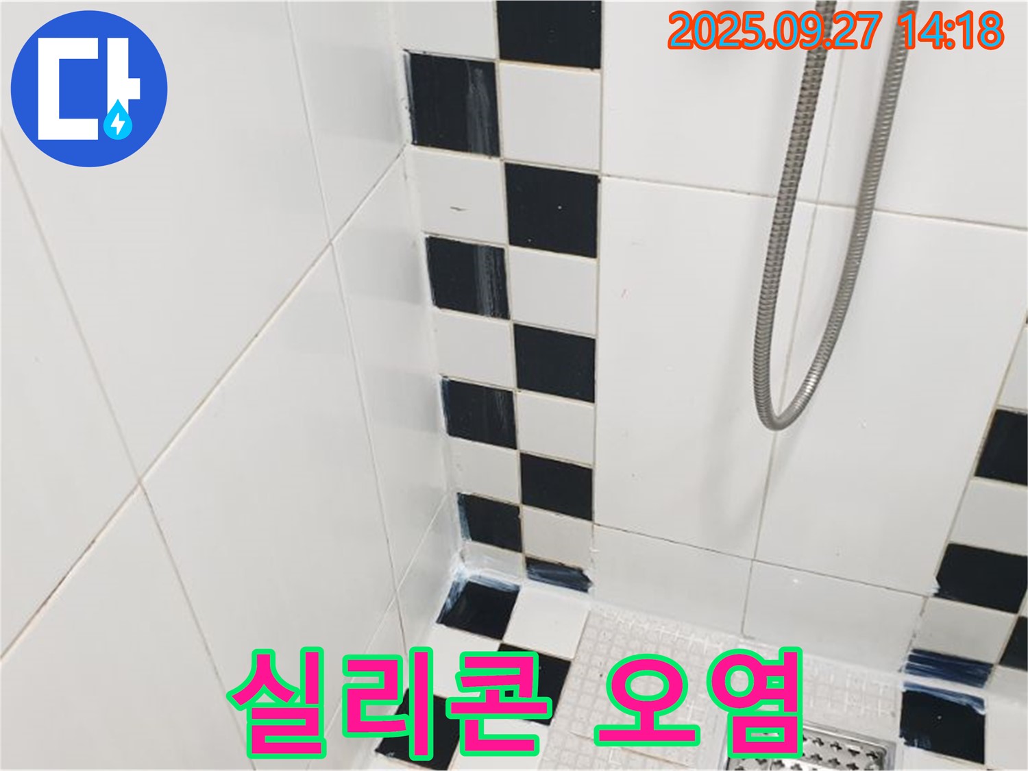 광적면 광석리 욕실 - 샤워기 수전 주변 실리콘 오염, 곰팡이