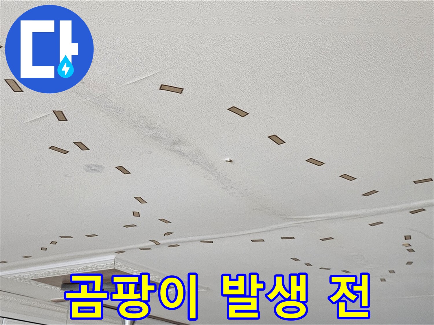 도봉구 현대시티 아파트 천장 - 곰팡이 발생 직전의 누수 흔적을 보여줍니다.