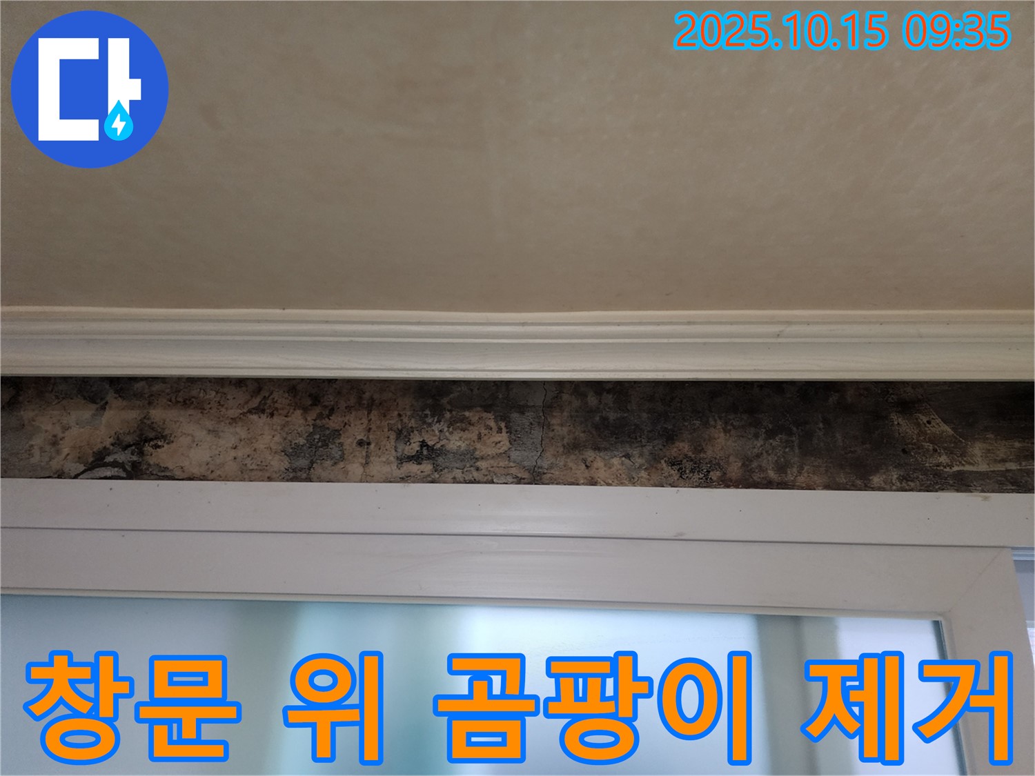 공릉동 누수 - 창문 위 곰팡이 완벽 제거 및 누수 해결 어벤져스
