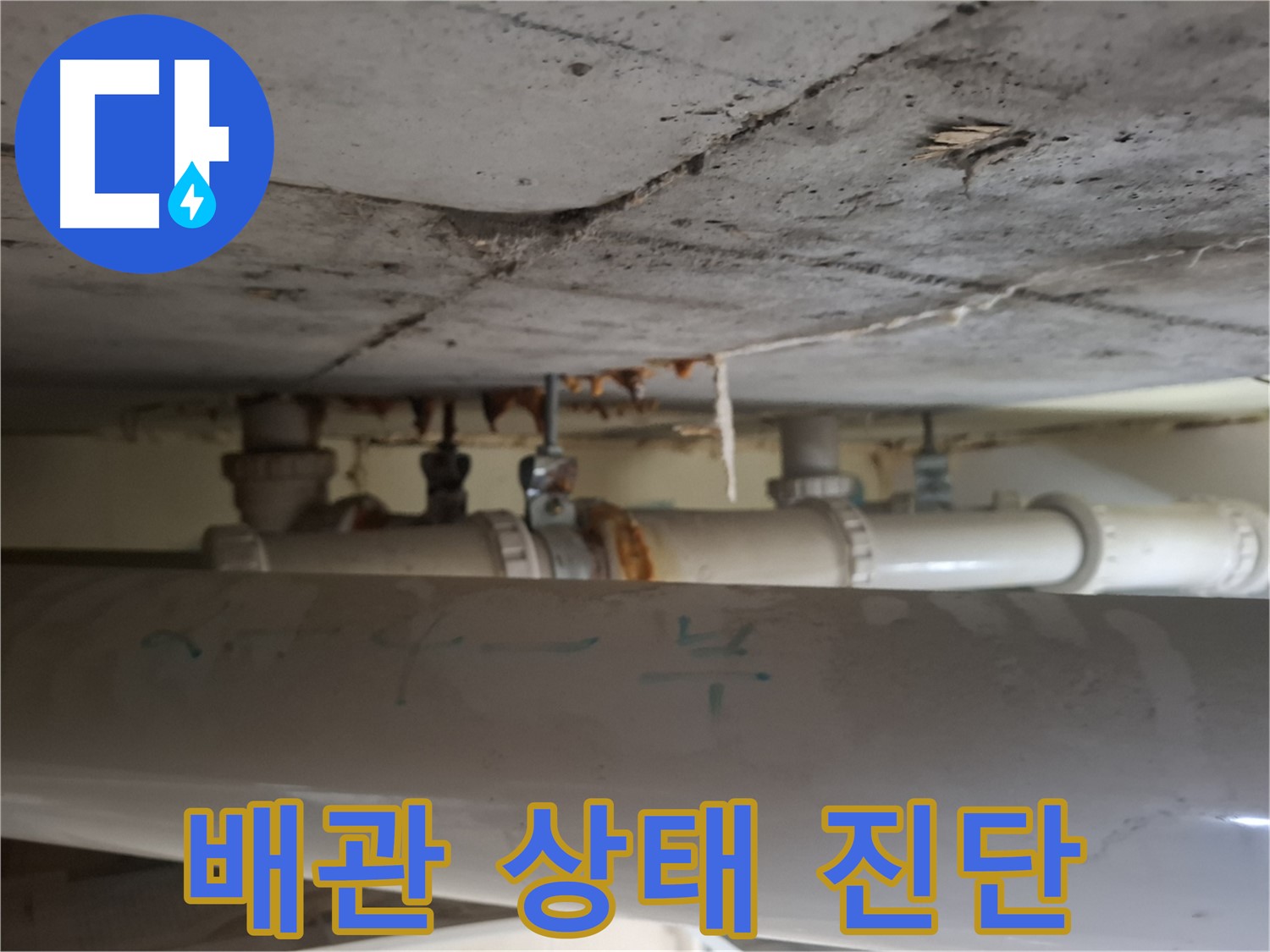 성남 분당 봇들마을2단지 아파트 - 천장 점검구 배관 상태 확인, 누수 위험 진단