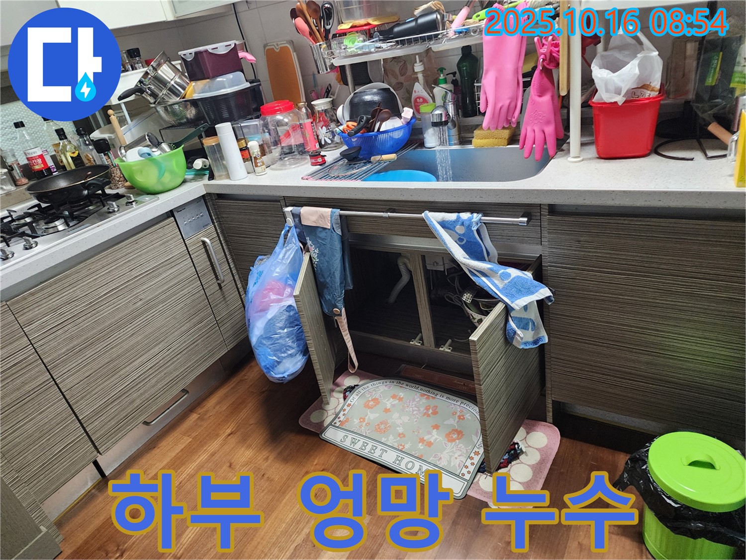 양주시 남면 누수 - 싱크대 하부가 엉망진창이라면, 누수를 의심해 보세요!