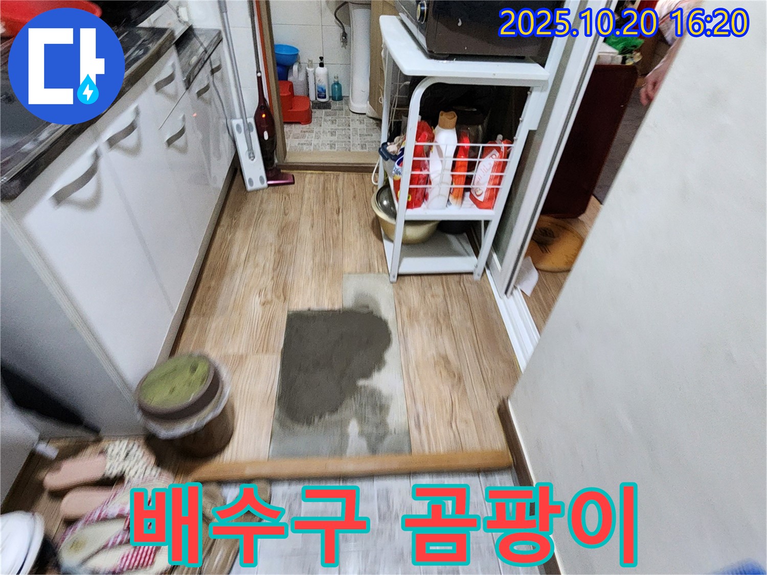 양주시 장흥면 부곡리 누수 - 싱크대 배수구 주변 곰팡이, 누수 여부를 정확히 진단해 드립니다.