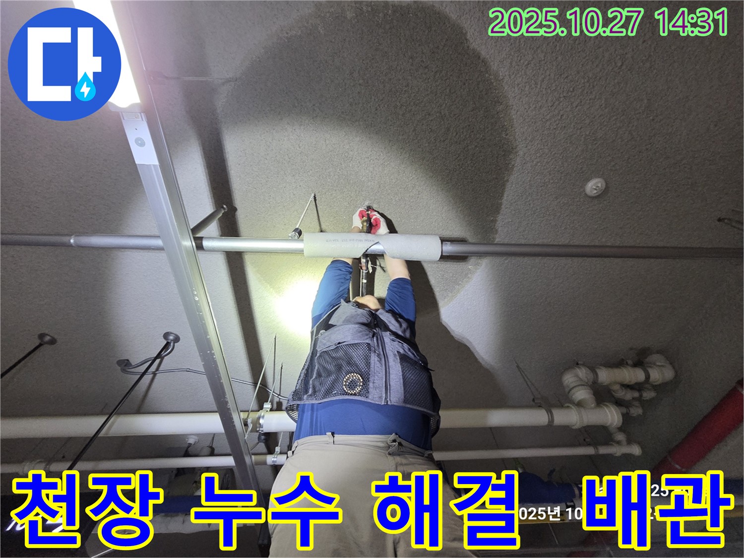 고양시 덕양구 행신동 - 샘터마을 아파트 천장 누수 - 누수 전문가의 완벽 해결