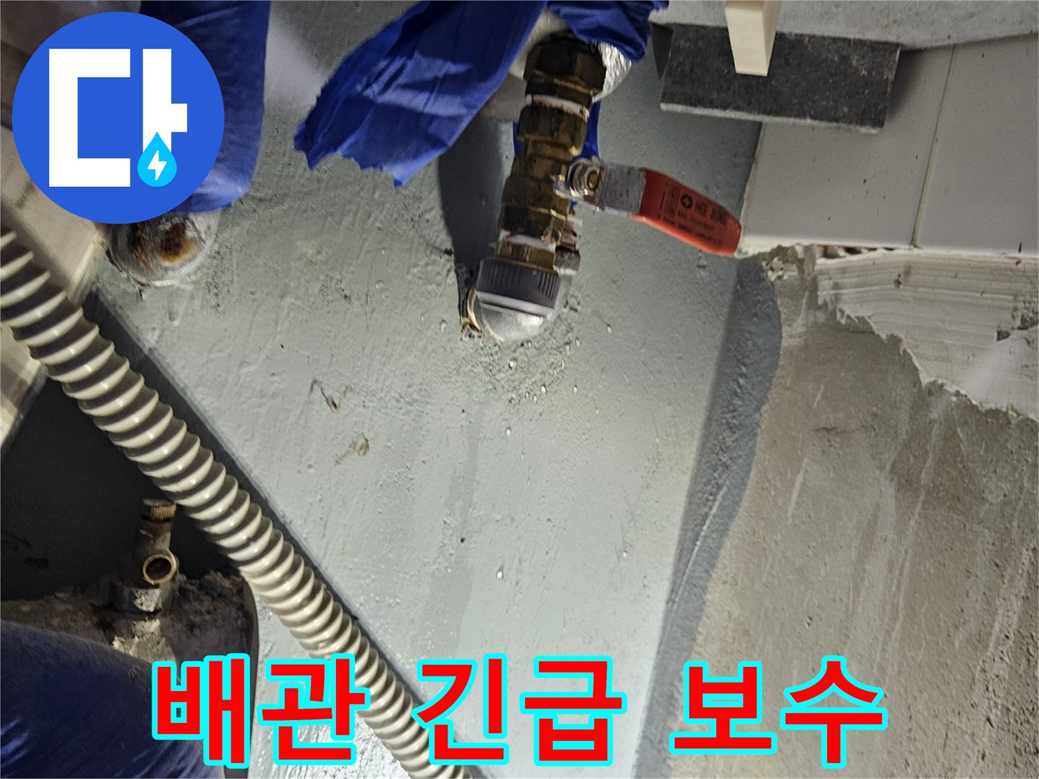 양평 용문 어수리 누수 - 노후 배관 누수 긴급 보수 작업 진행
