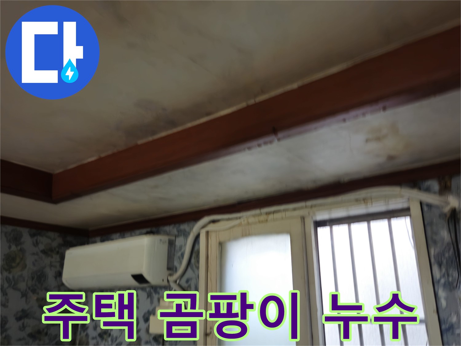 오래된 주택 곰팡이 누수 - 문제 해결 과정을 담은 이미지