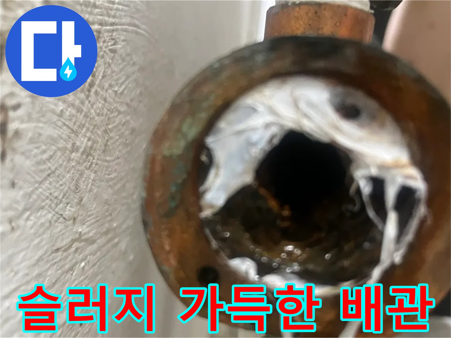양천구 누수 해결 - 하얀 슬러지 가득한 배관 교체