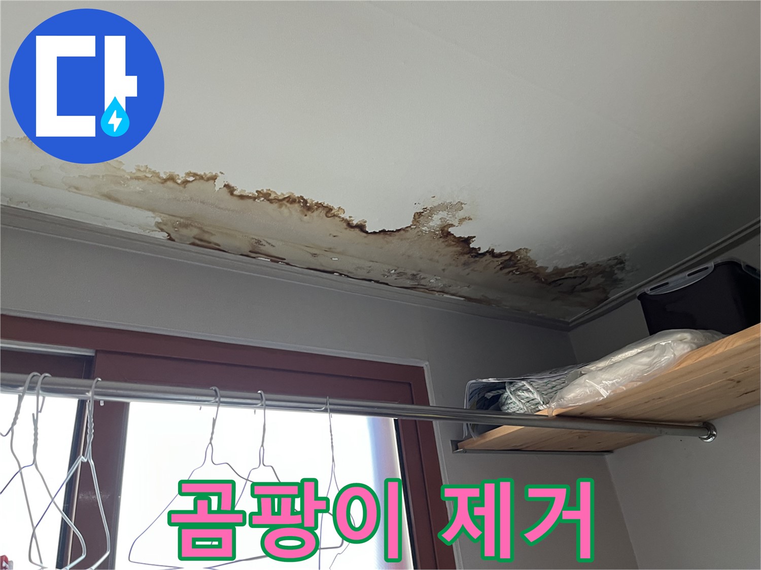 의정부 가능동 빌라 천장 누수 곰팡이 제거 - 누수 해결과 곰팡이 제거를 동시에!