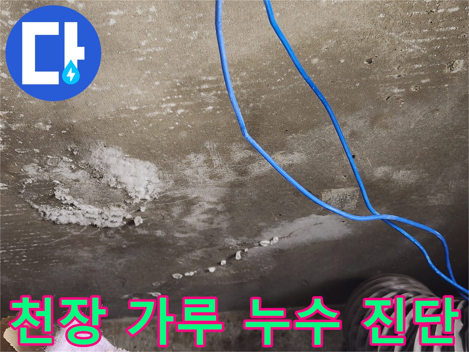 용인 콘크리트 천장 - 하얀 가루 발생 - 정밀 누수 진단 과정