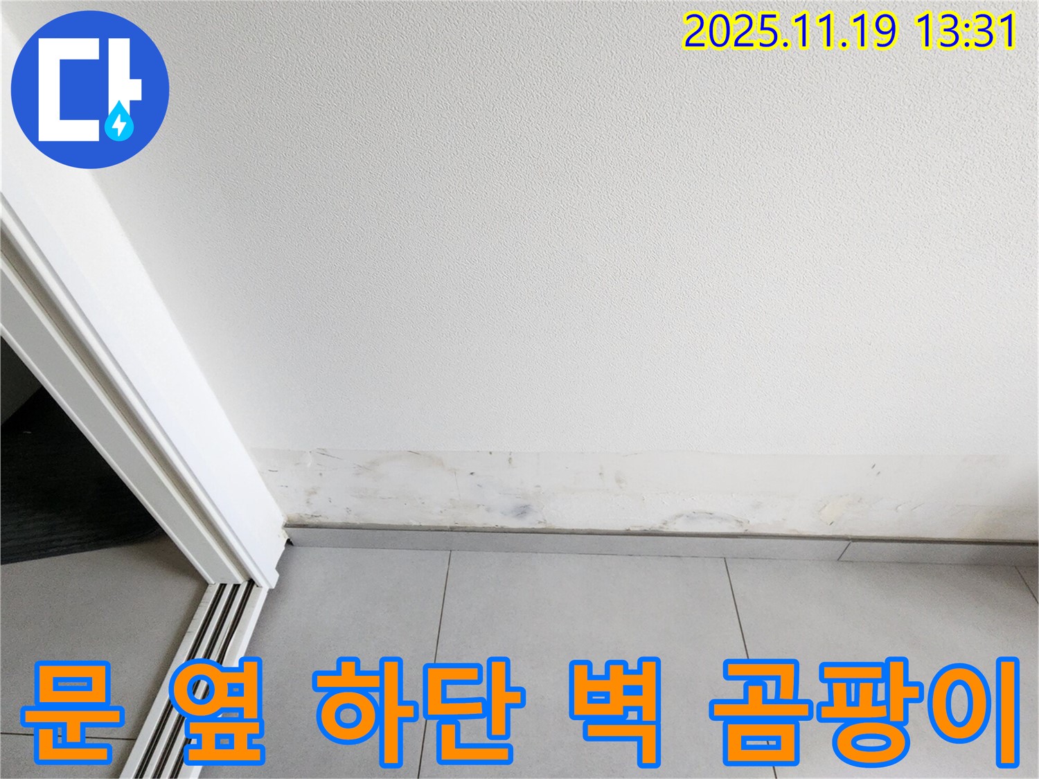 포천 누수 - 내촌면 문 옆 하단 벽 곰팡이, 곰팡이가 온 집안으로 퍼져서 이사 가고 싶어요!