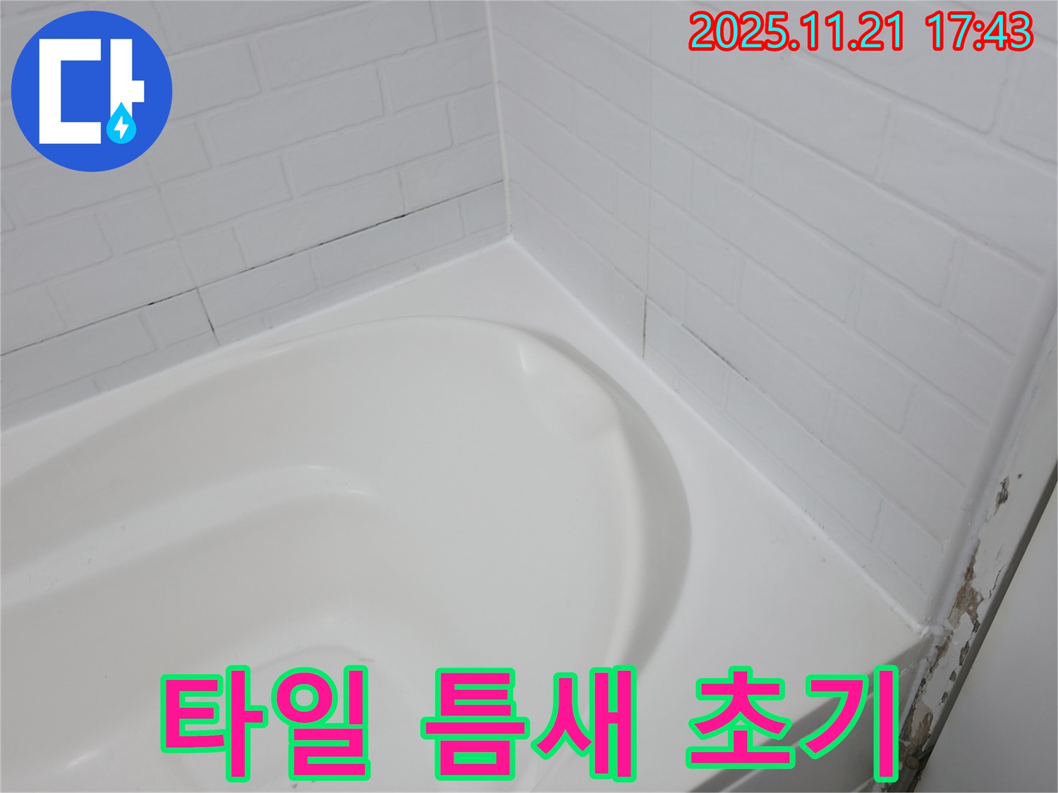 서대문구 세검정동 욕조 - 타일 틈새 곰팡이 - 누수 초기 발견
