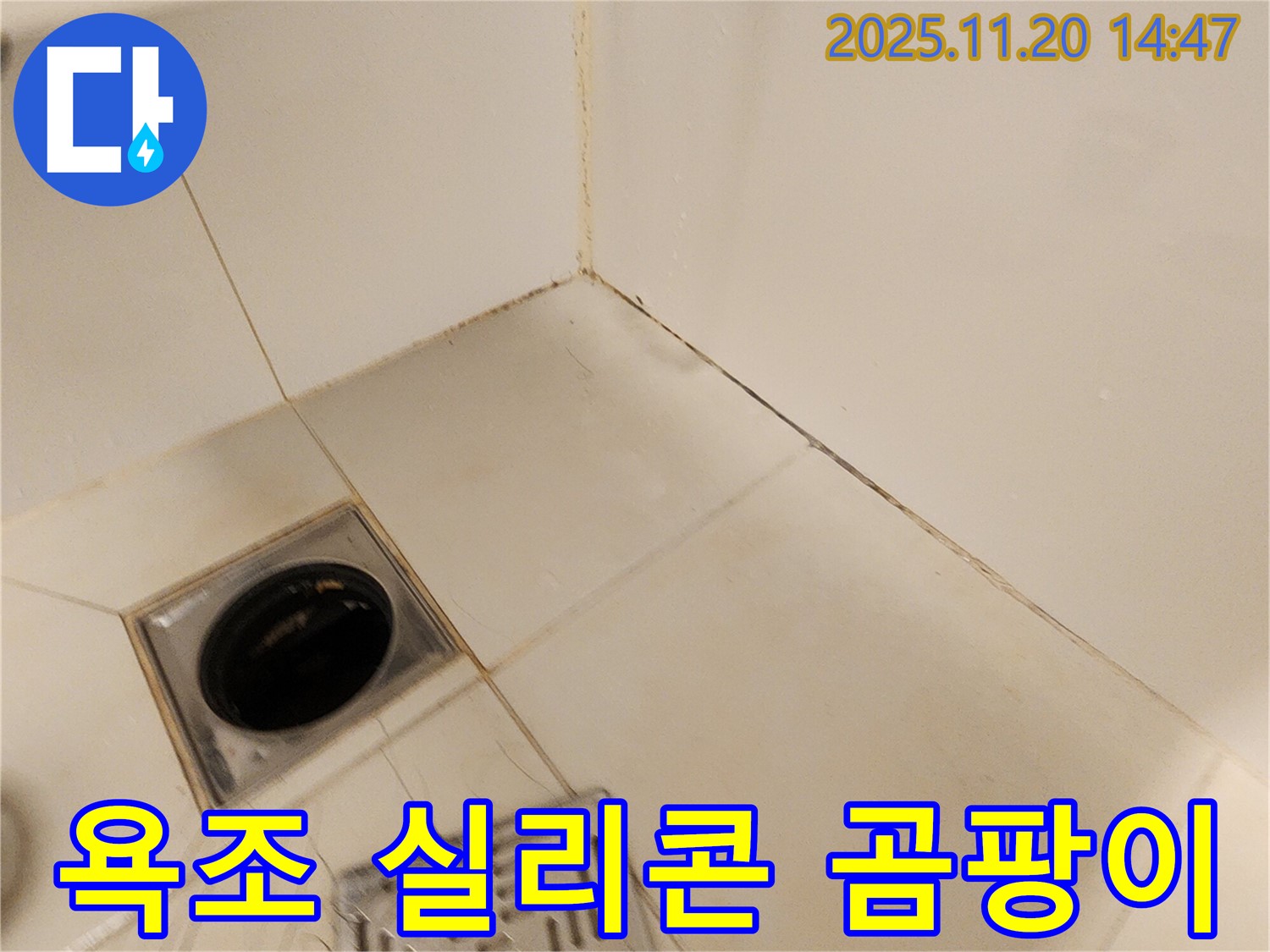포천 마산리 욕조 실리콘 곰팡이 - 욕조 실리콘에 곰팡이가 피고 들떠 누수가 발생할 수 있습니다.